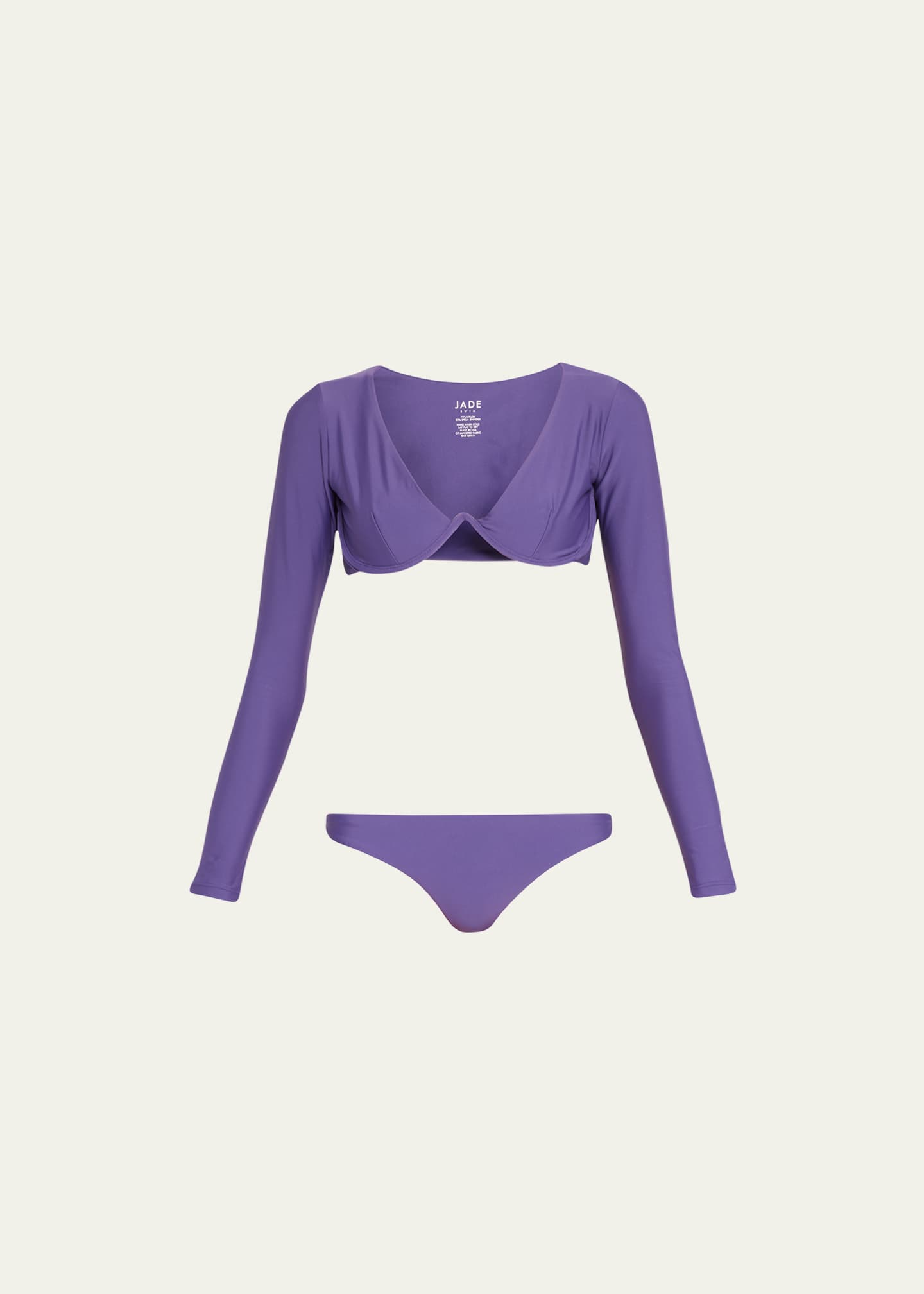 Jade Swim Eden Long-Sleeve Underwire Bikini Top - Bergdorf