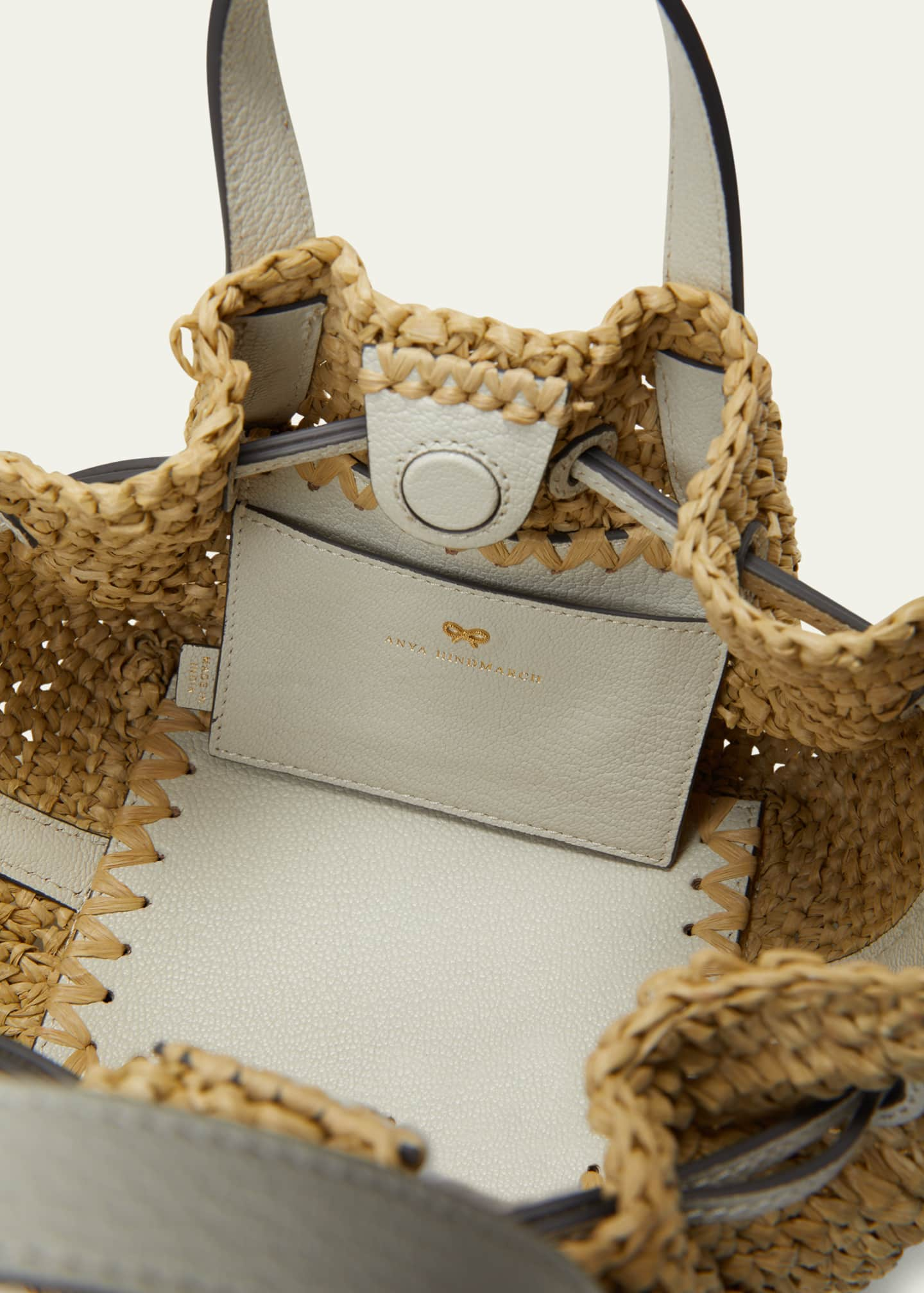 Anya Hindmarch Drawstring Small Raffia Tote