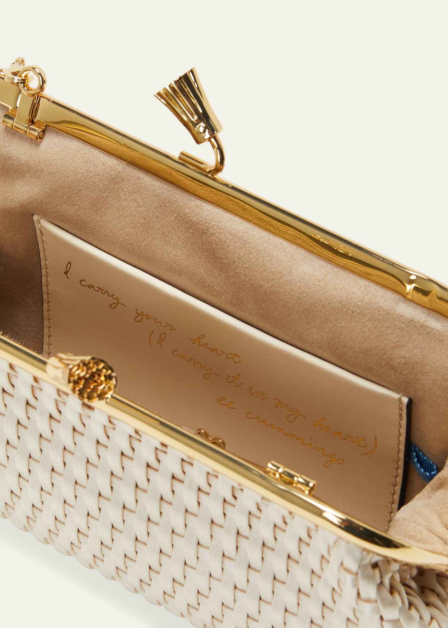Anya Hindmarch Maud Tassel Woven Satin Clutch Bag Bergdorf Goodman