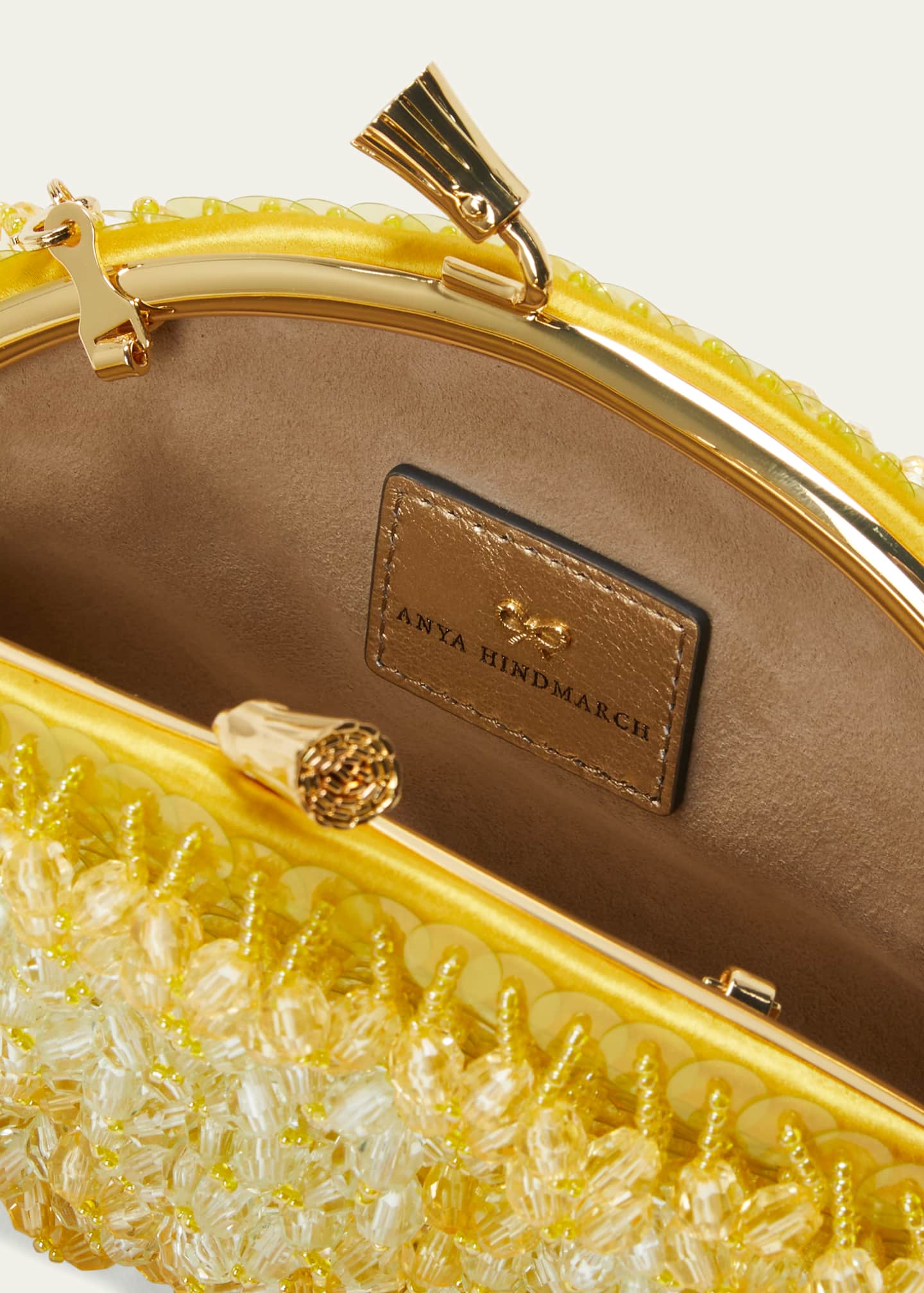 Anya Hindmarch Maud Iridescent Beaded Clutch Bag Bergdorf Goodman