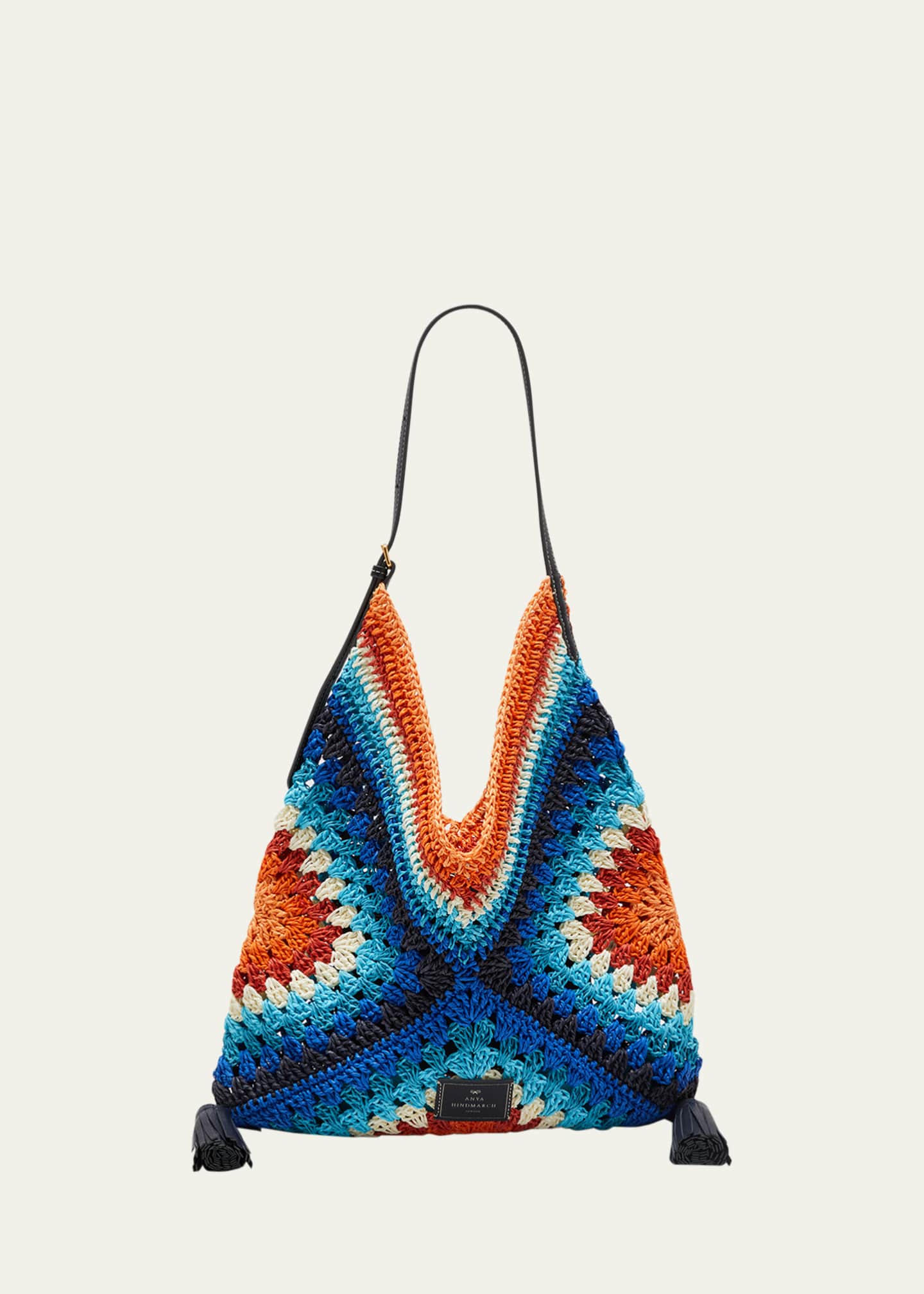 Anya Hindmarch Multicolor Tassel Straw Tote Bag Bergdorf Goodman