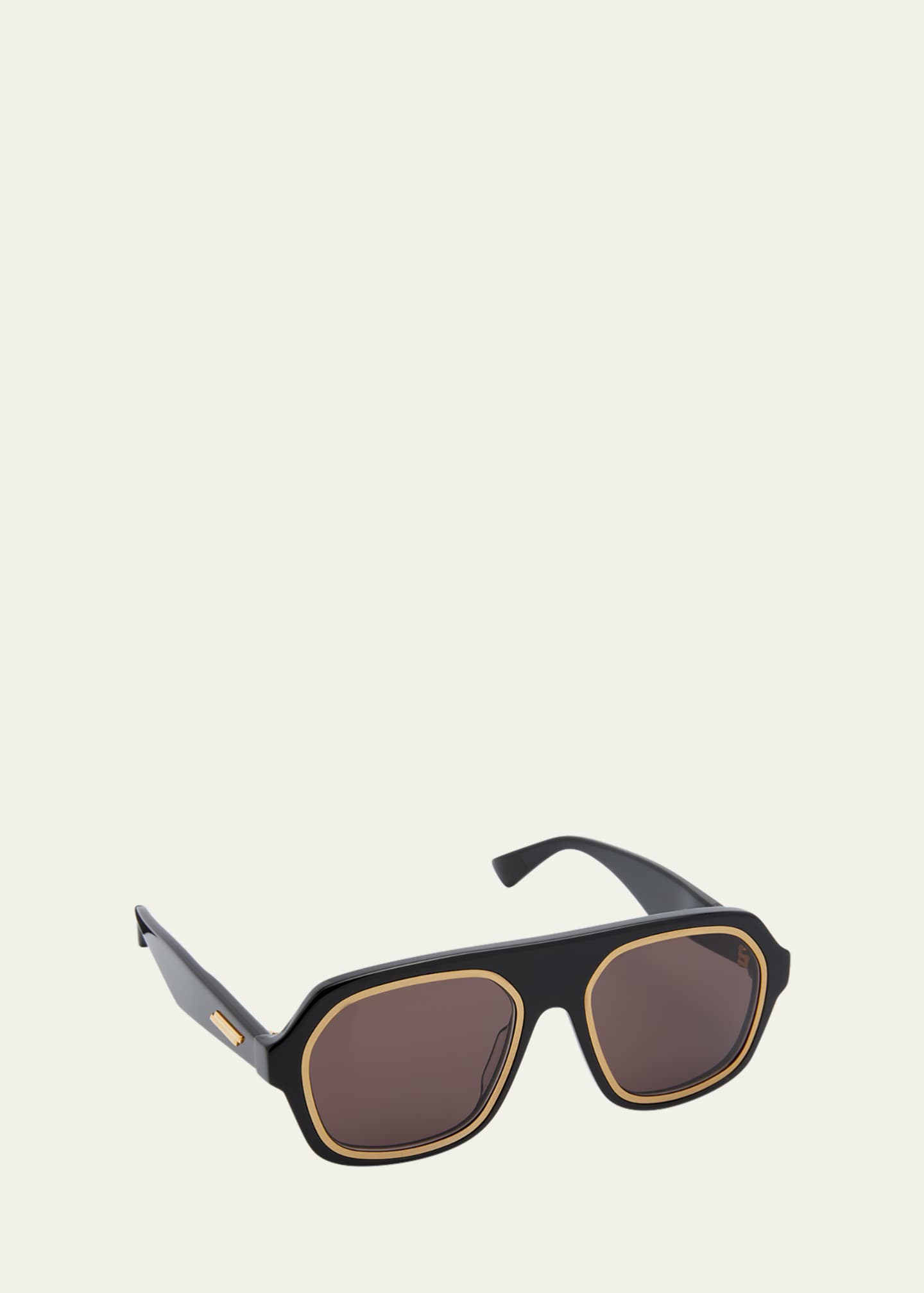 Bottega Veneta Two-Tone Acetate Aviator Sunglasses Image 3 of 5