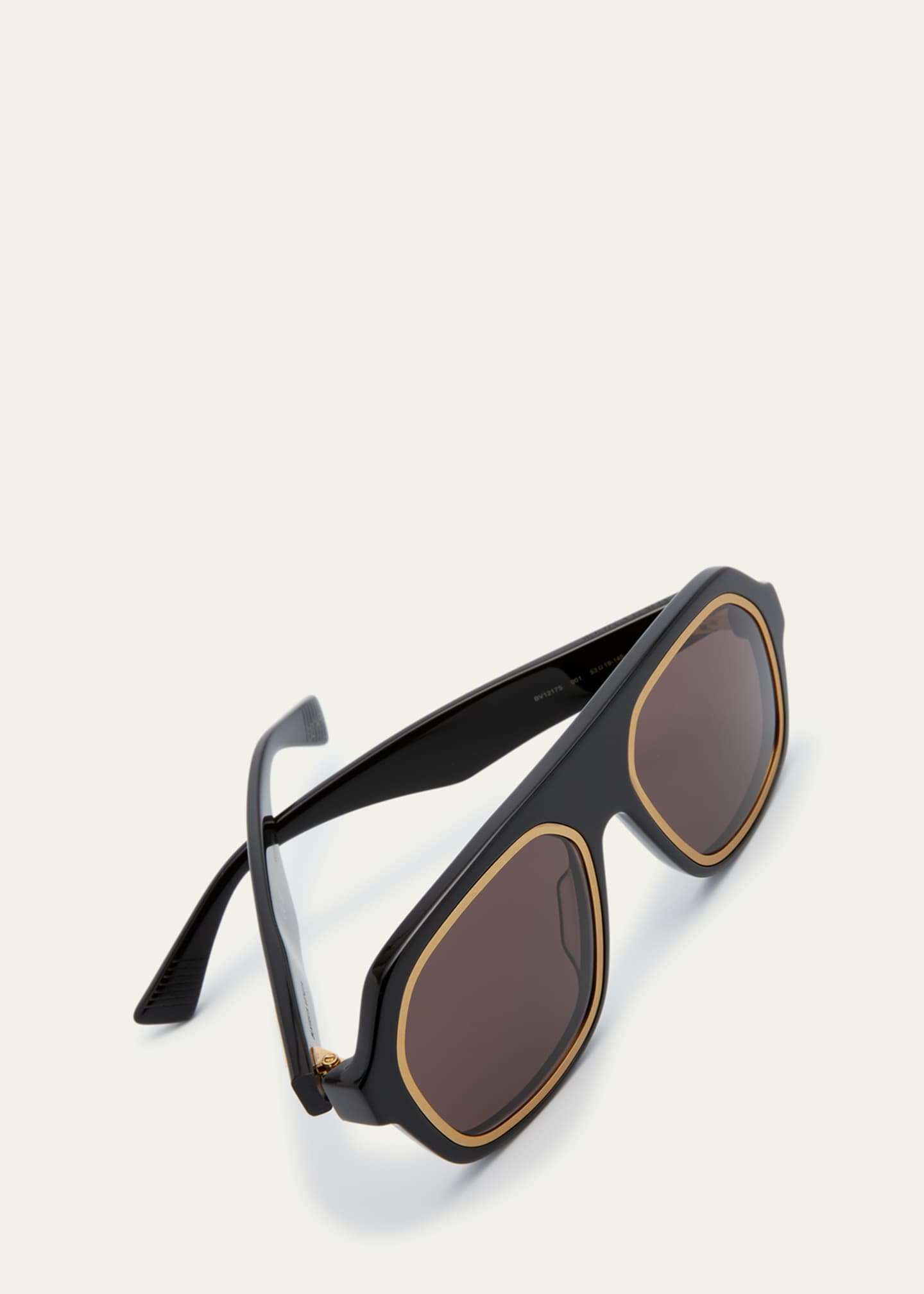 サングラス Bottega Veneta Two-Tone Acetate And l Sunglasses Bottega Veneta Two-Tone Acetate Aviator Sunglasses