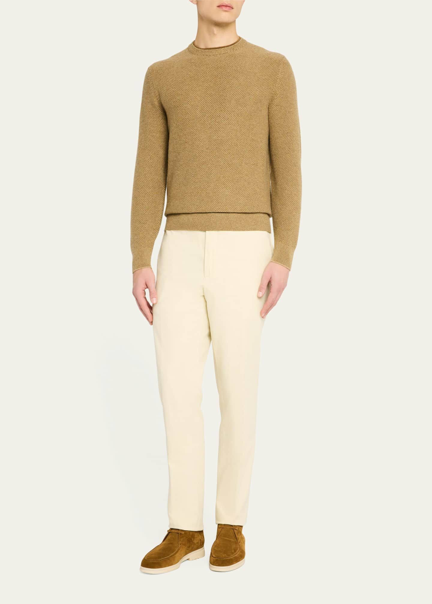 Loro Piana Men's Cashmere Girocollo City Crewneck Sweater Image 2 of 5