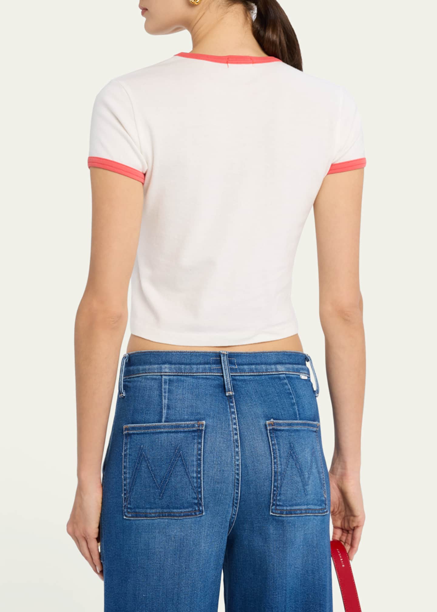 MOTHER The Itty Bitty Ringer Cropped Tee Image 3 of 5