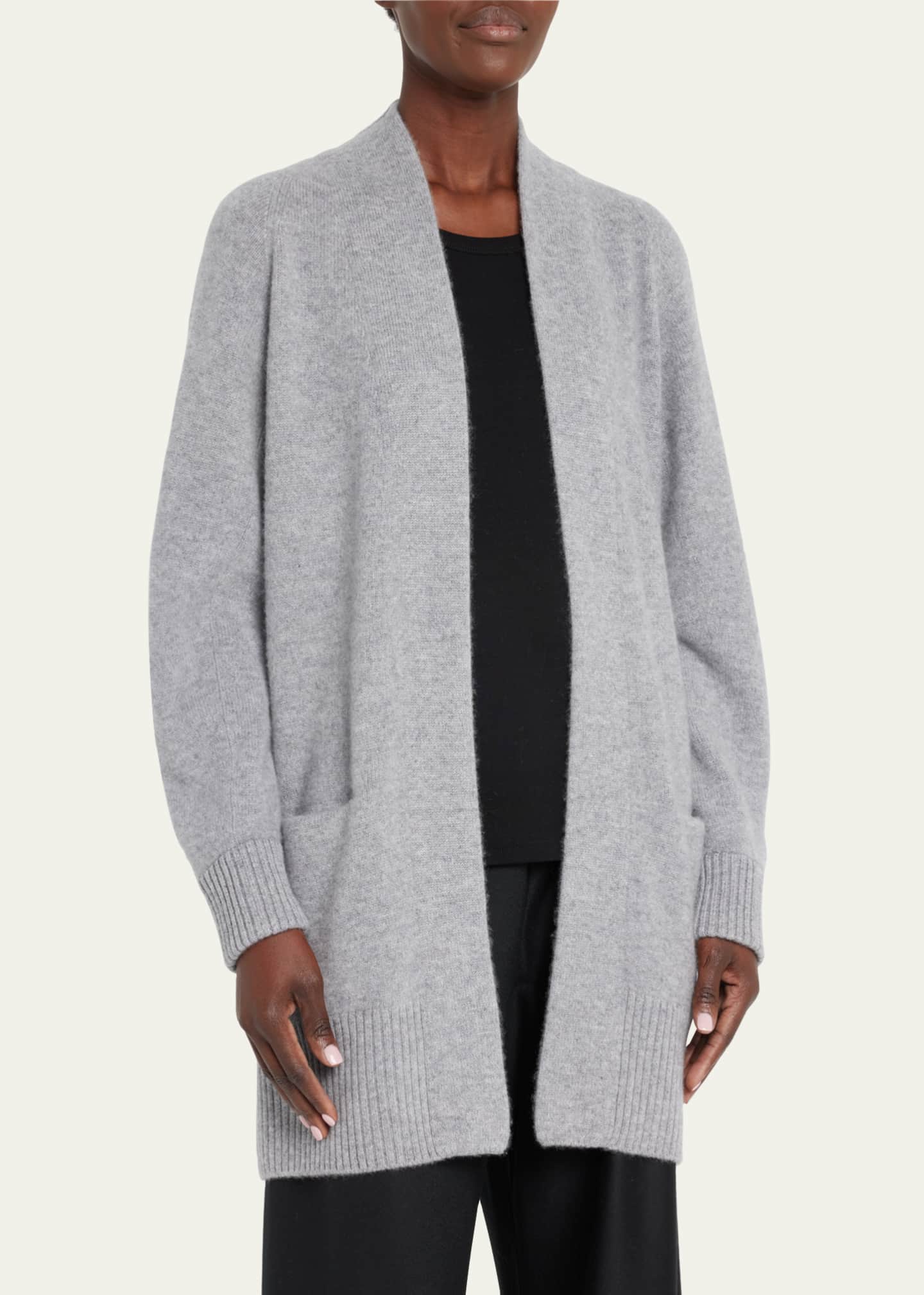 Vince Cashmere Shawl-Collar Open-Front Cardigan Image 3 of 4