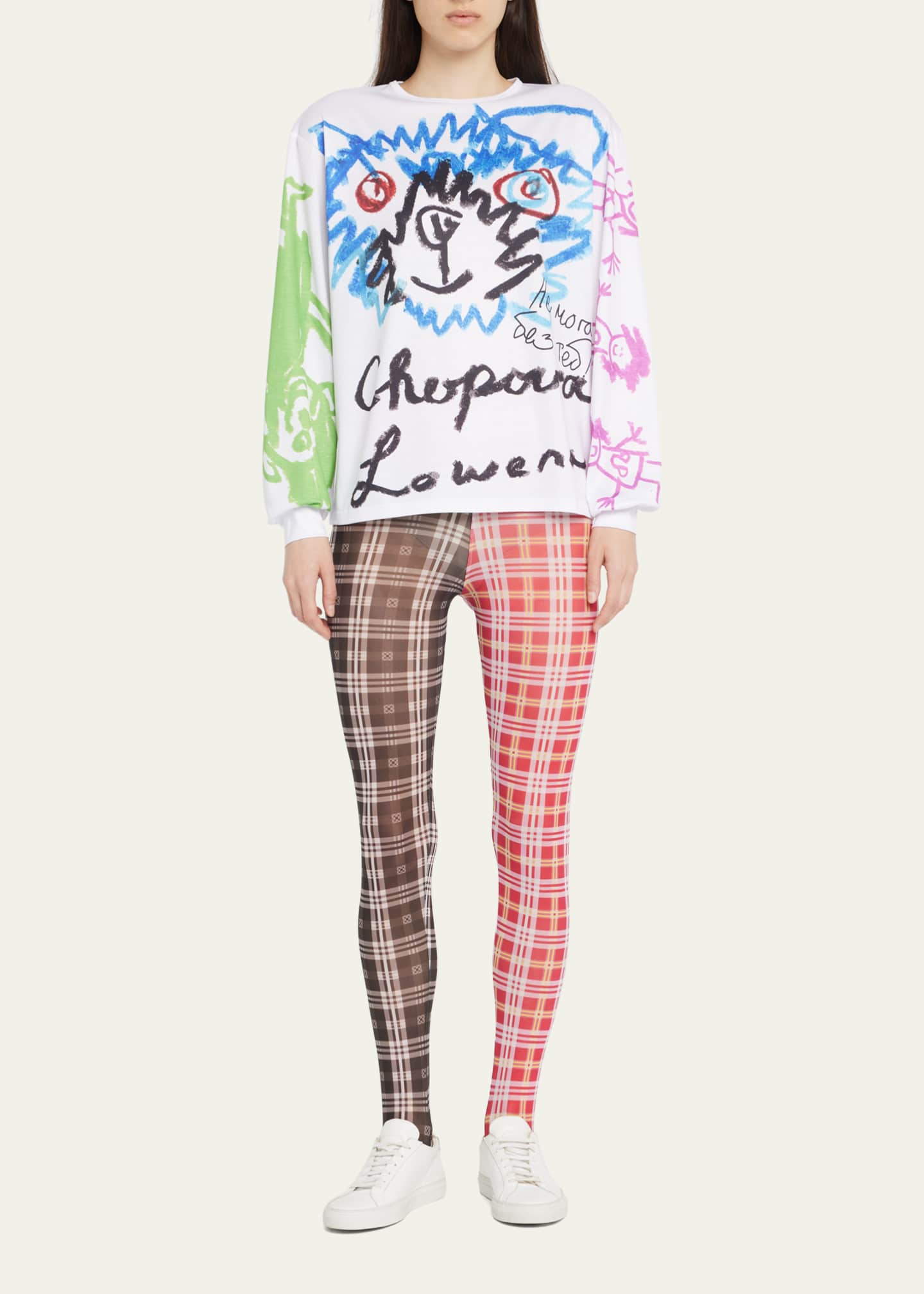 Chopova Lowena Cat-Print Jersey Top - Bergdorf Goodman
