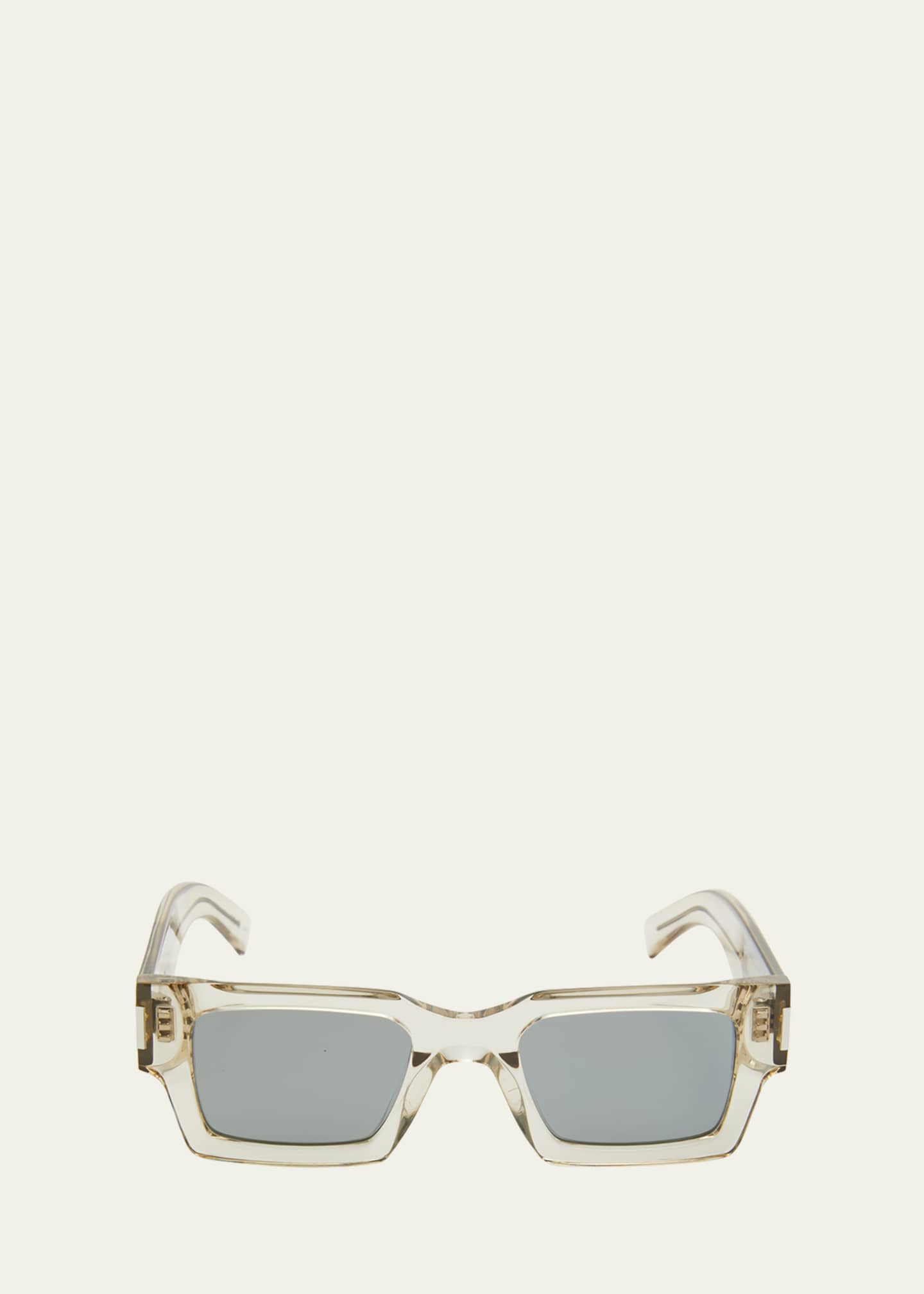 Saint Laurent Semi-Transparent Square Acetate Sunglasses - Bergdorf Goodman