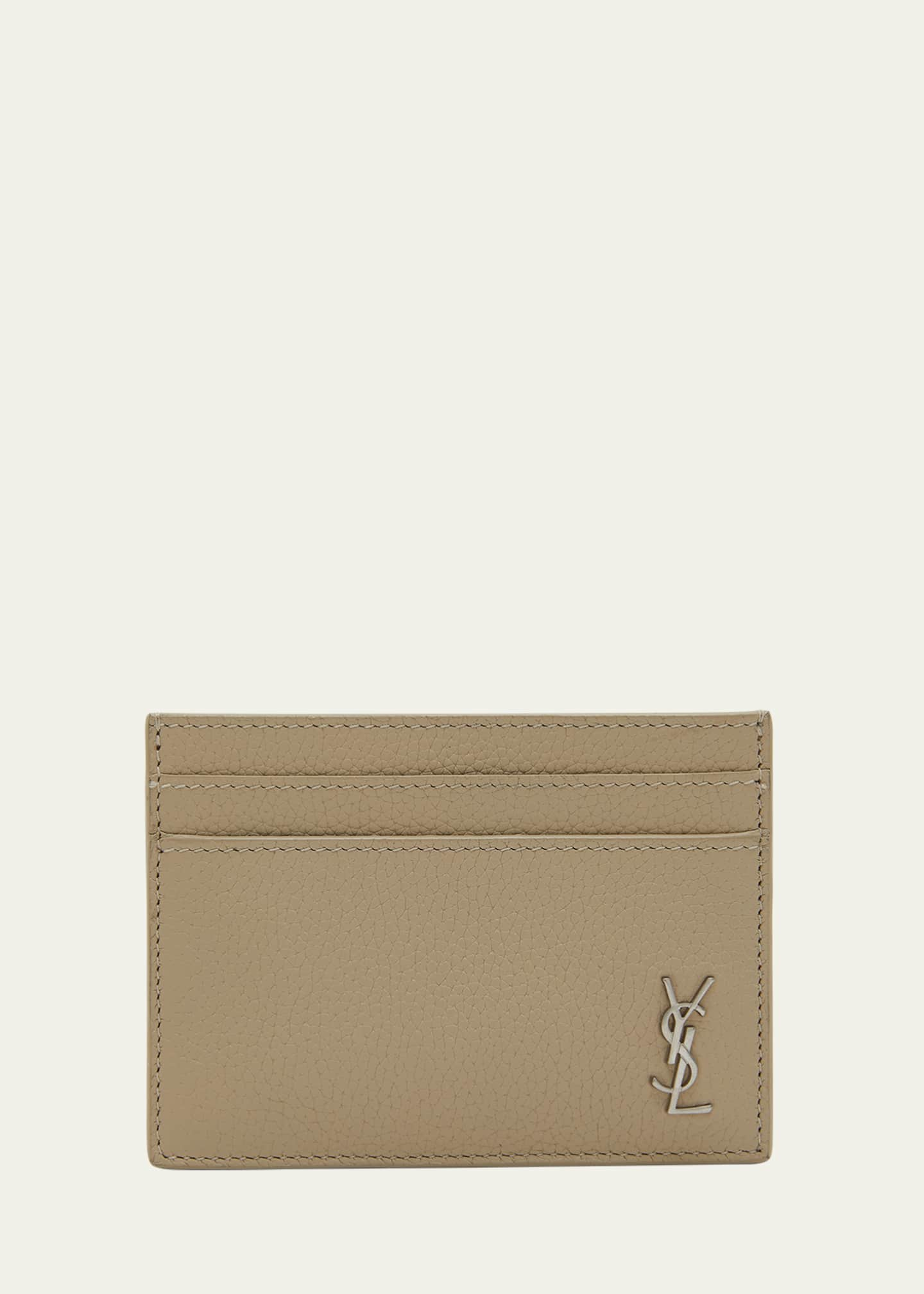 SAINT LAURENT - Monogram leather card holder