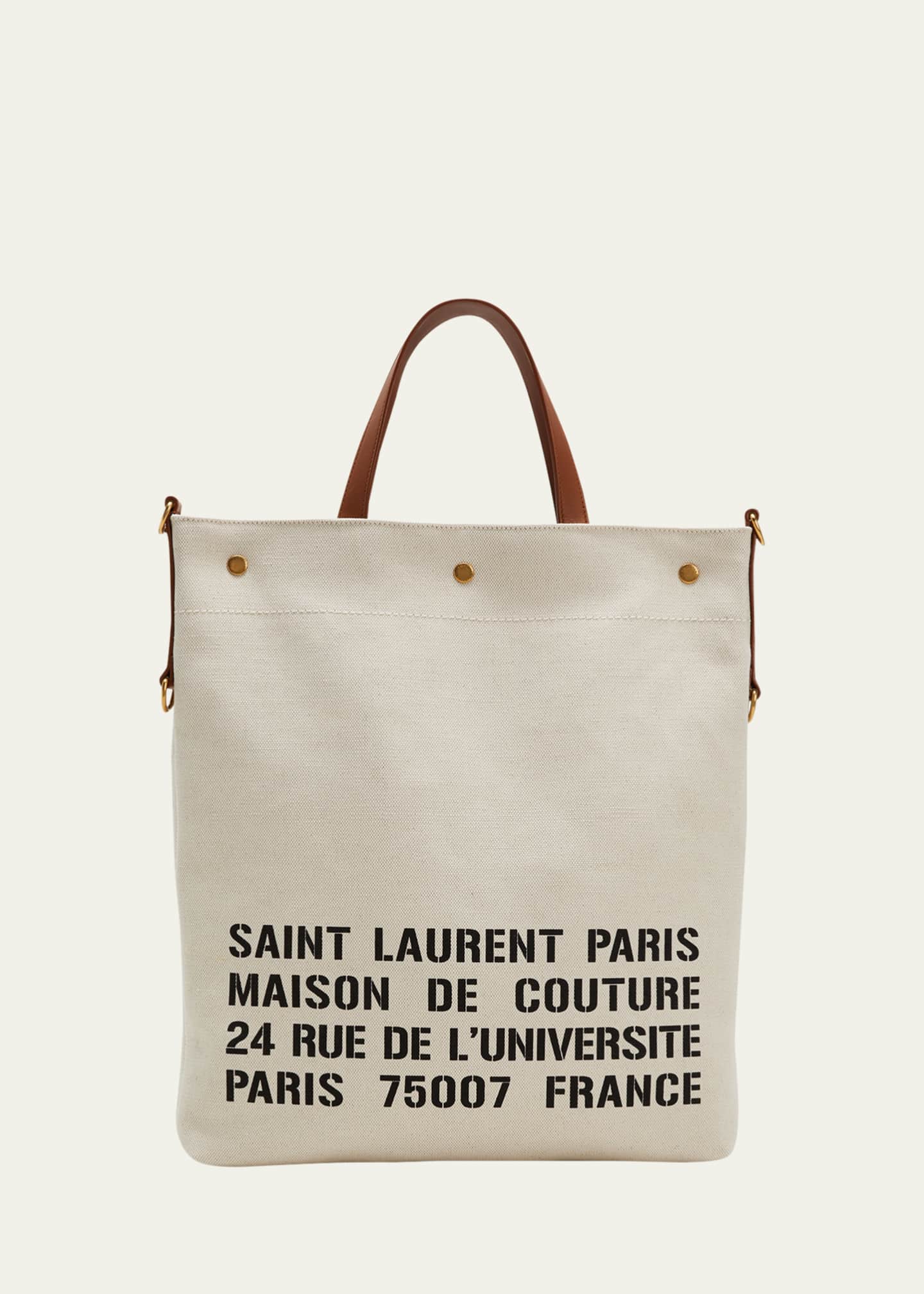 Saint Laurent Men's Universite North/South Foldable Tote Bag