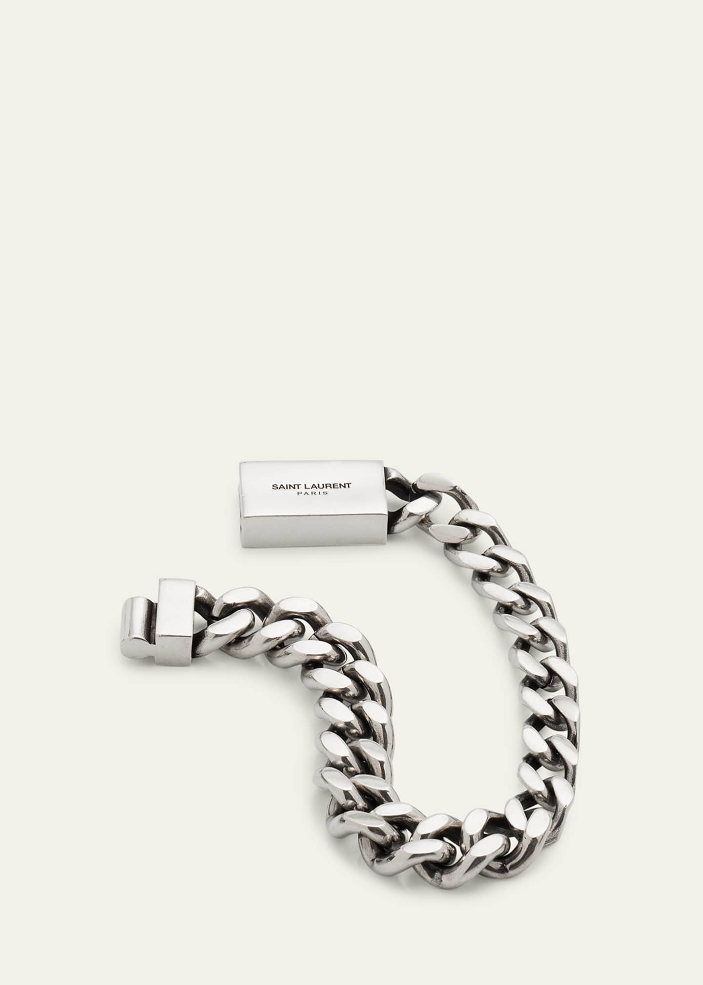 Saint Laurent Men's Thick Curb Chain Bracelet - Bergdorf Goodman