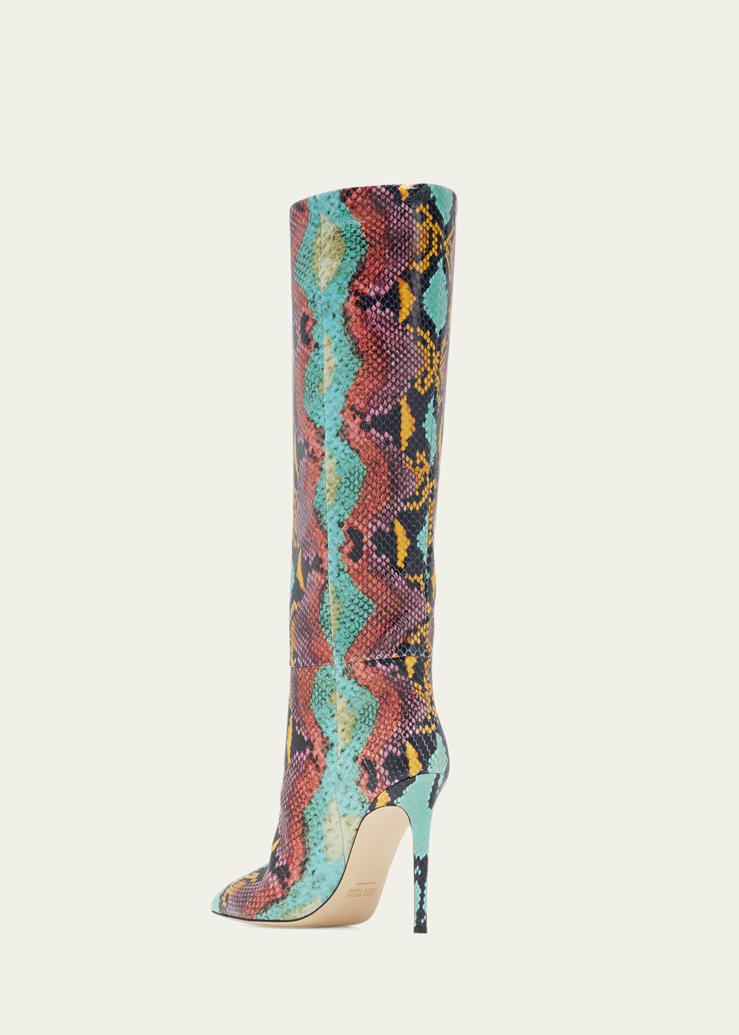 Paris Texas Multicolored Snake-Embossed Knee Boots - Bergdorf Goodman