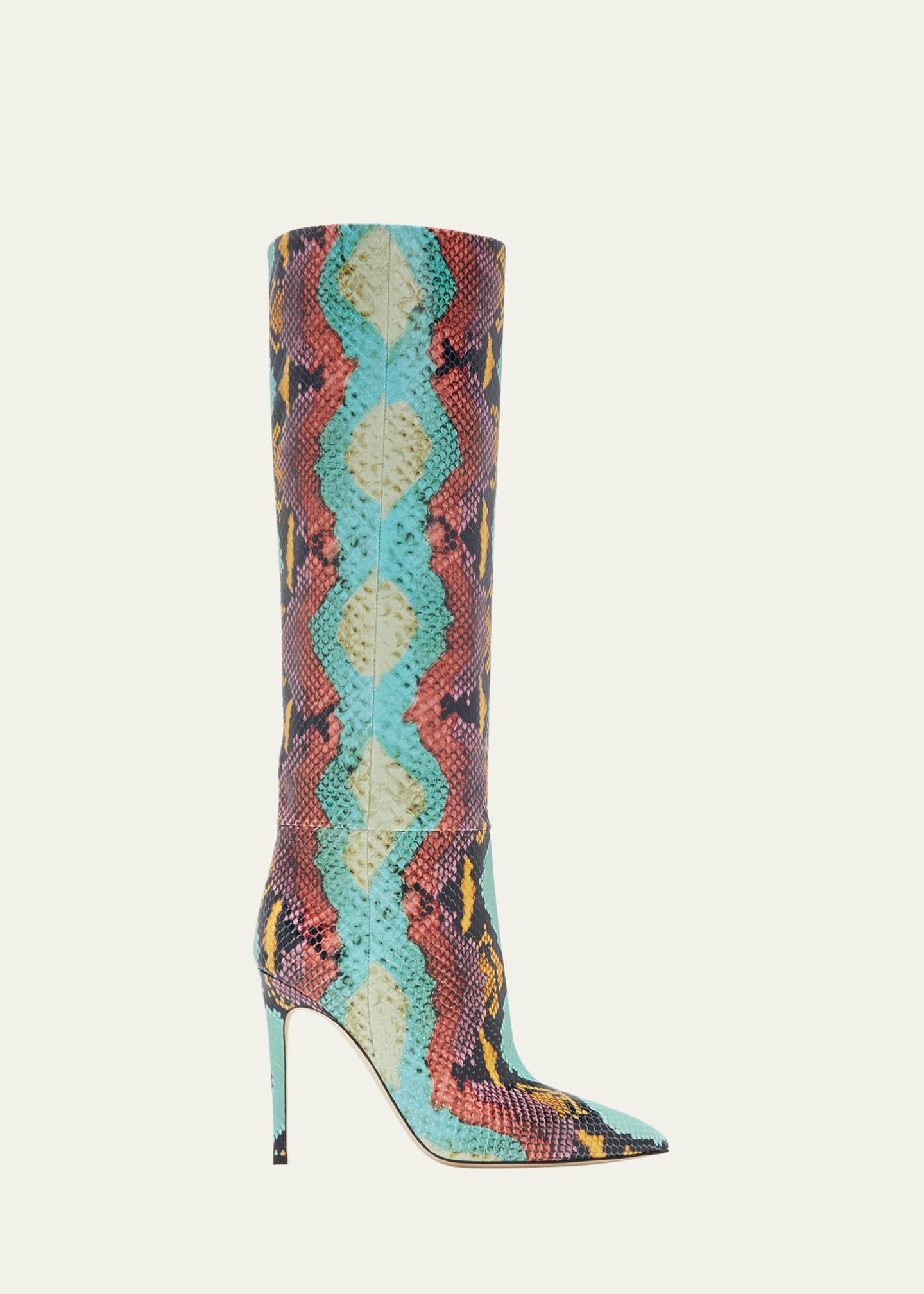 Paris Texas Multicolored Snake-Embossed Knee Boots - Bergdorf Goodman