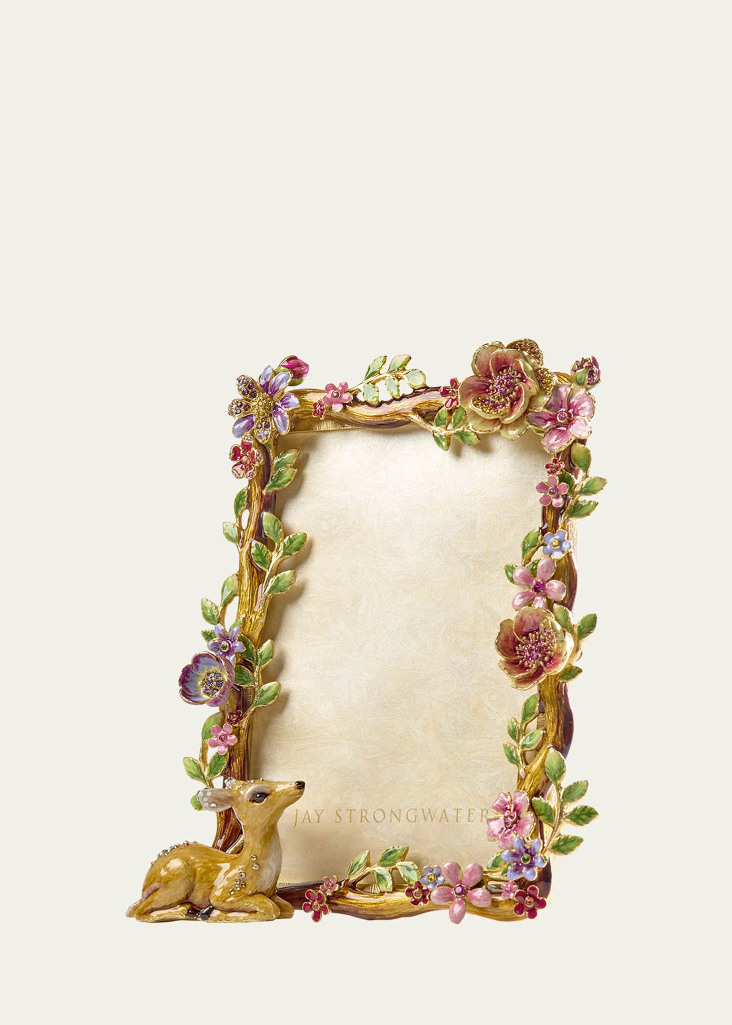 Jay Strongwater Fawn Picture Frame, 5" x 7" Image 1 of 4