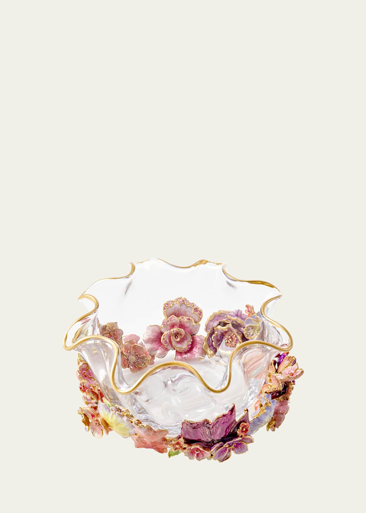 Jay Strongwater Small Bouquet Ruffle Flower Bowl Image 2 of 4