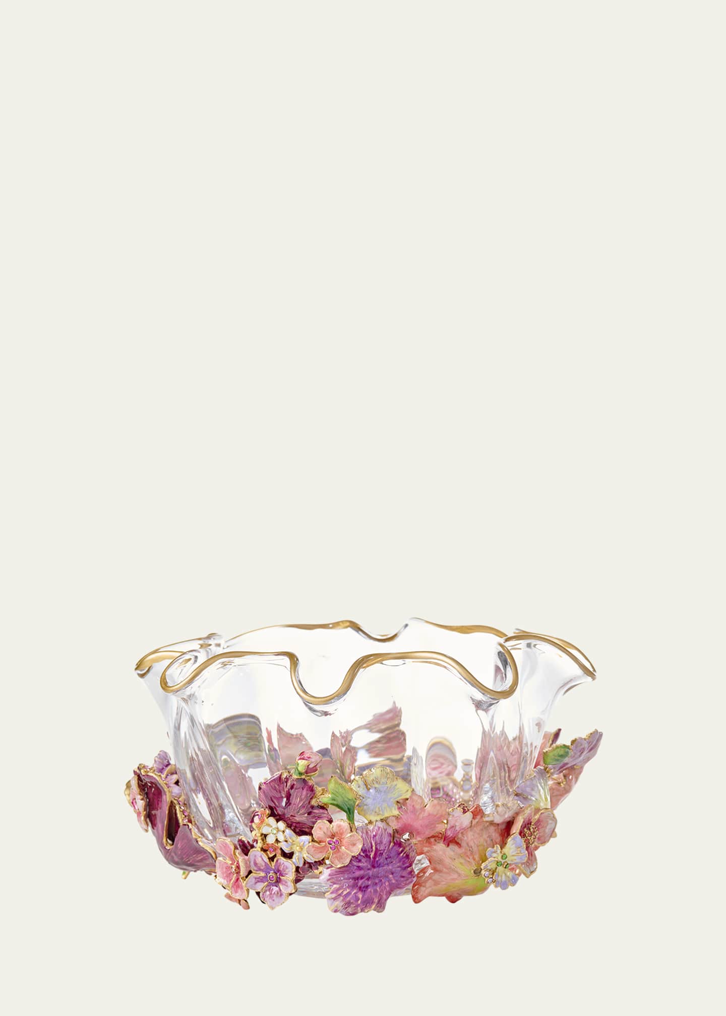 Jay Strongwater Small Bouquet Ruffle Flower Bowl Image 3 of 4
