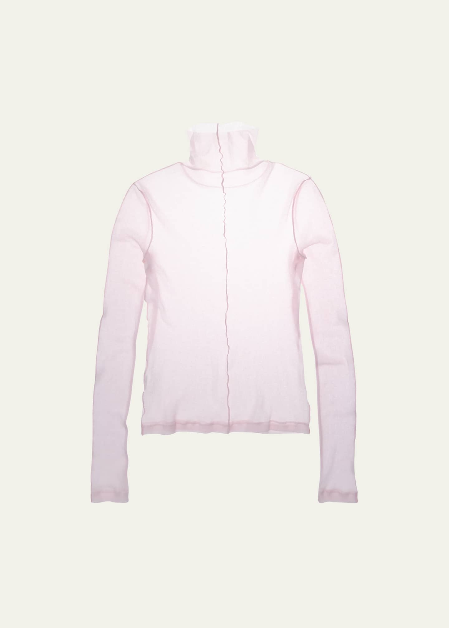 Helmut Lang Sheer Turtleneck Top