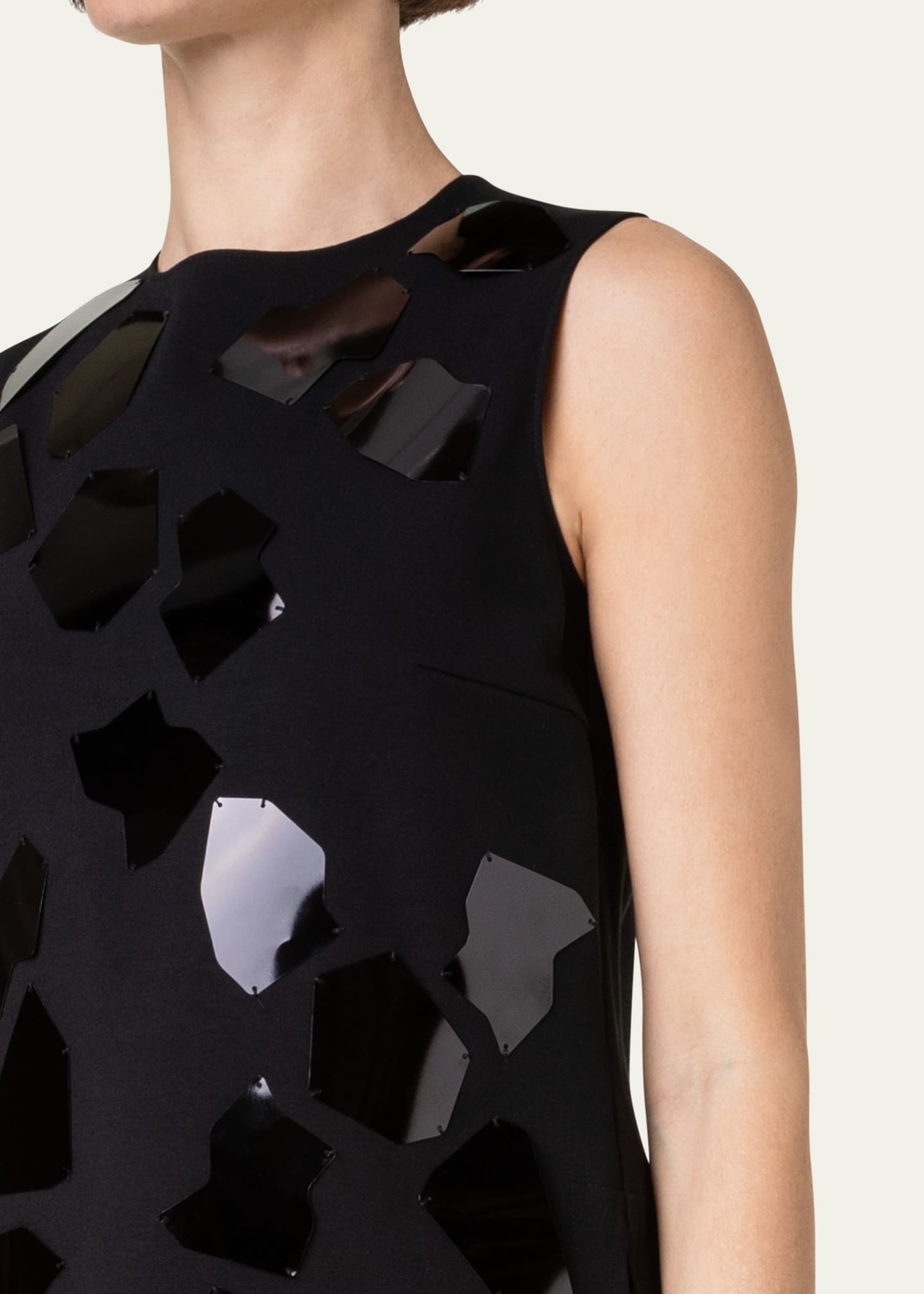 Akris punto Jersey Top with ExtraLarge Sequin Details Bergdorf Goodman
