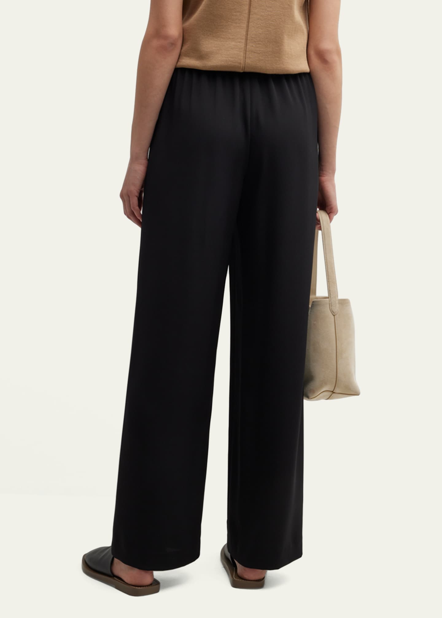 Lafayette 148 New York Perry Wide-Leg Stretch Silk Pants Image 3 of 5