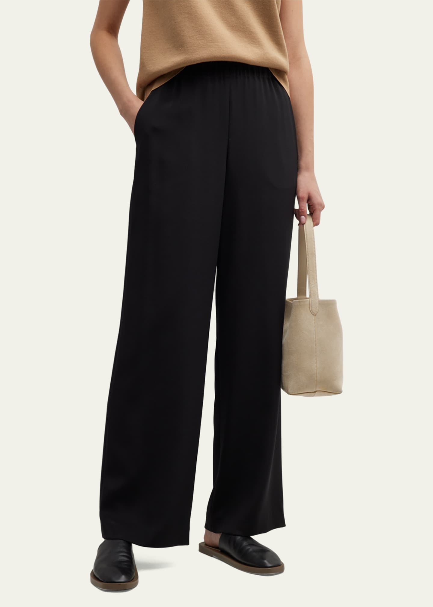 Lafayette 148 New York Perry Wide-Leg Stretch Silk Pants Image 4 of 5