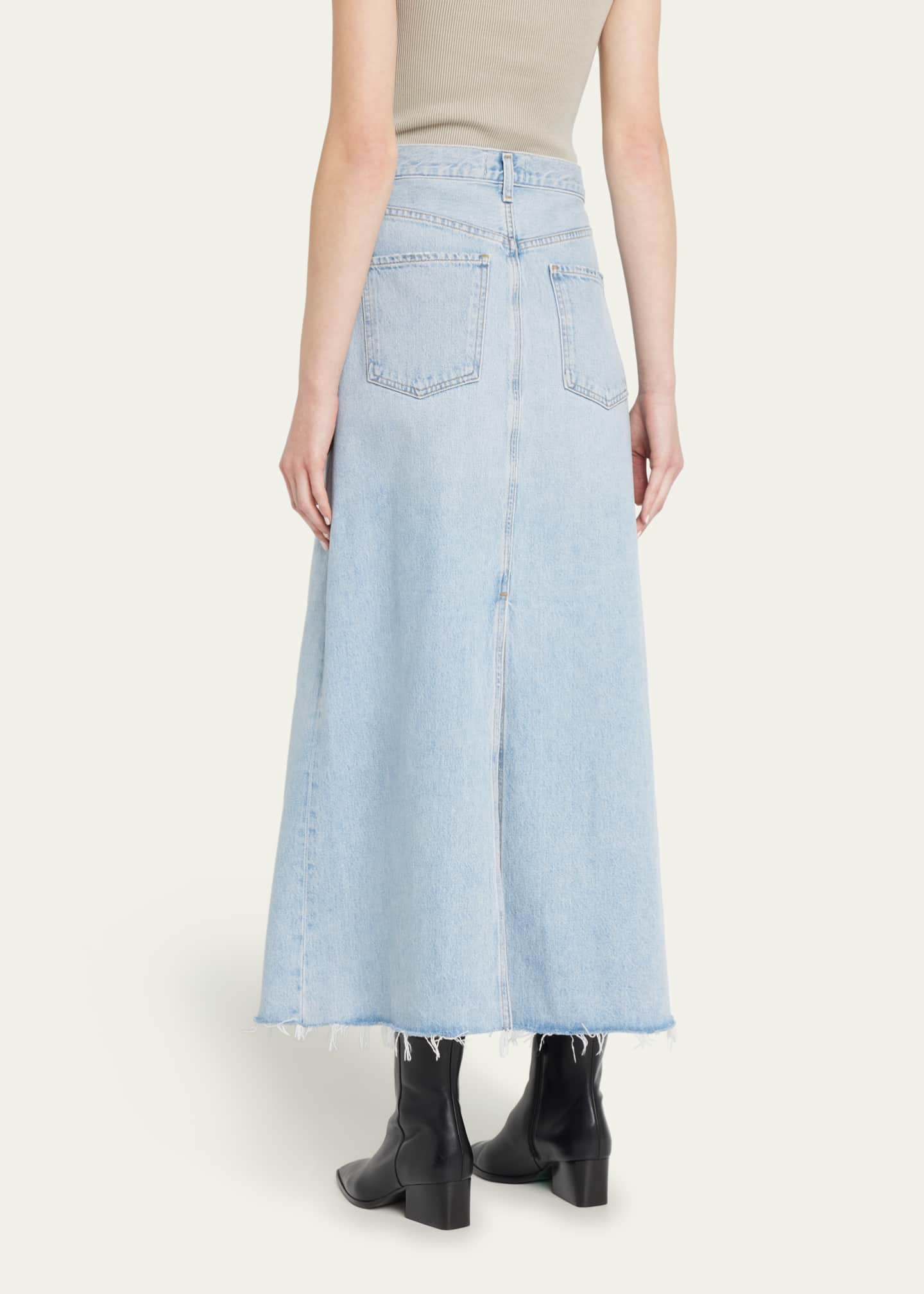 AGOLDE Hilla Denim Maxi Skirt Bergdorf Goodman