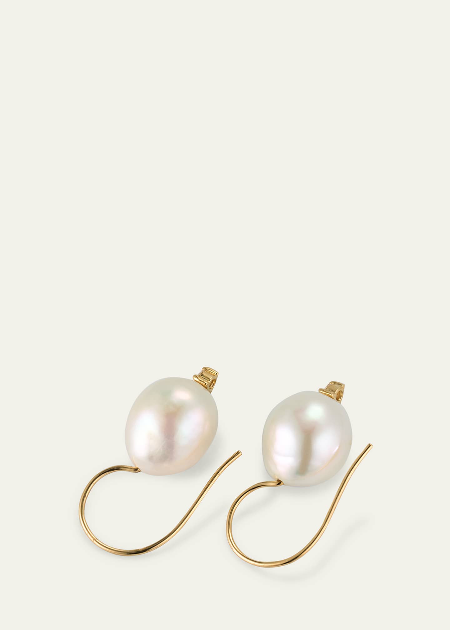 Mizuki 14k Gold Freshwater Pearl and Diamond Drop Earrings Image 4 of 4