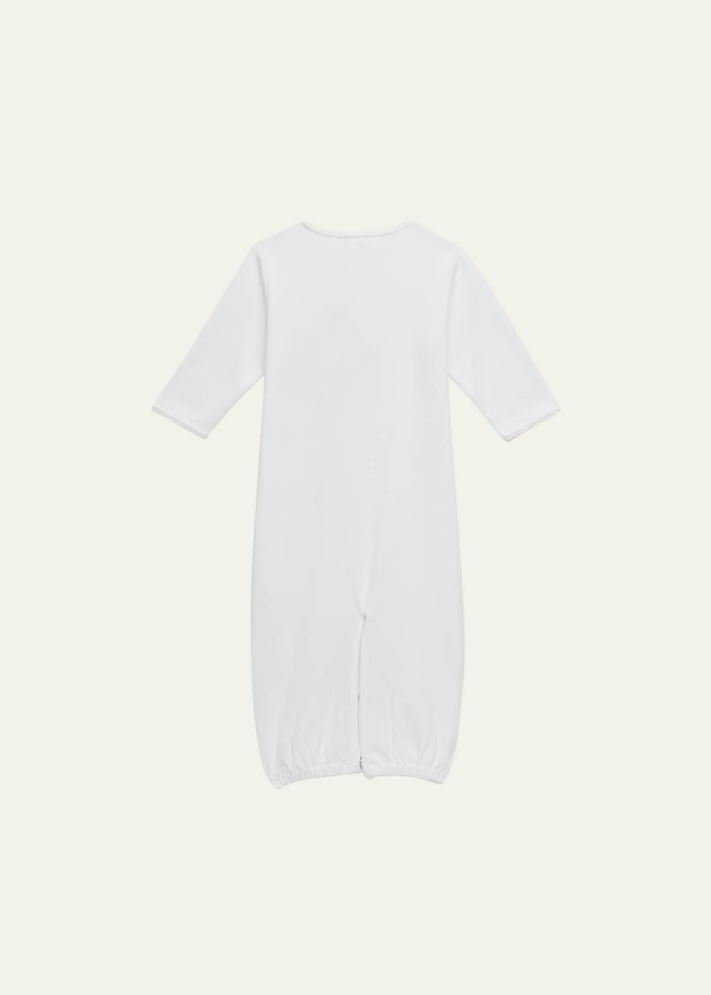 Kissy Kissy Kid's Embroidered Convertible Gown, Size Premie-Newborn Image 2 of 3