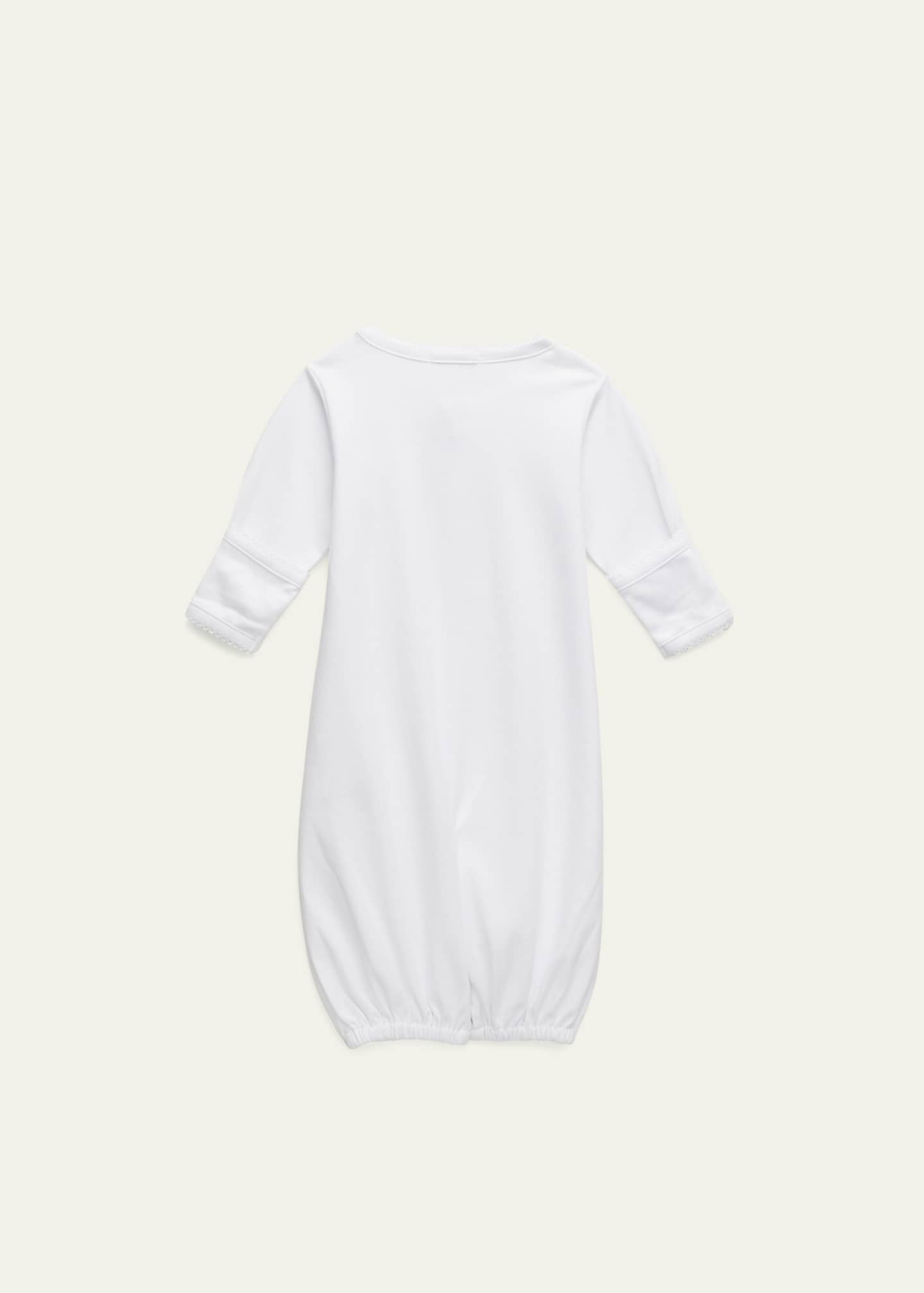 Kissy Kissy Kid's Bunny Applique Convertible Gown, Size Newborn