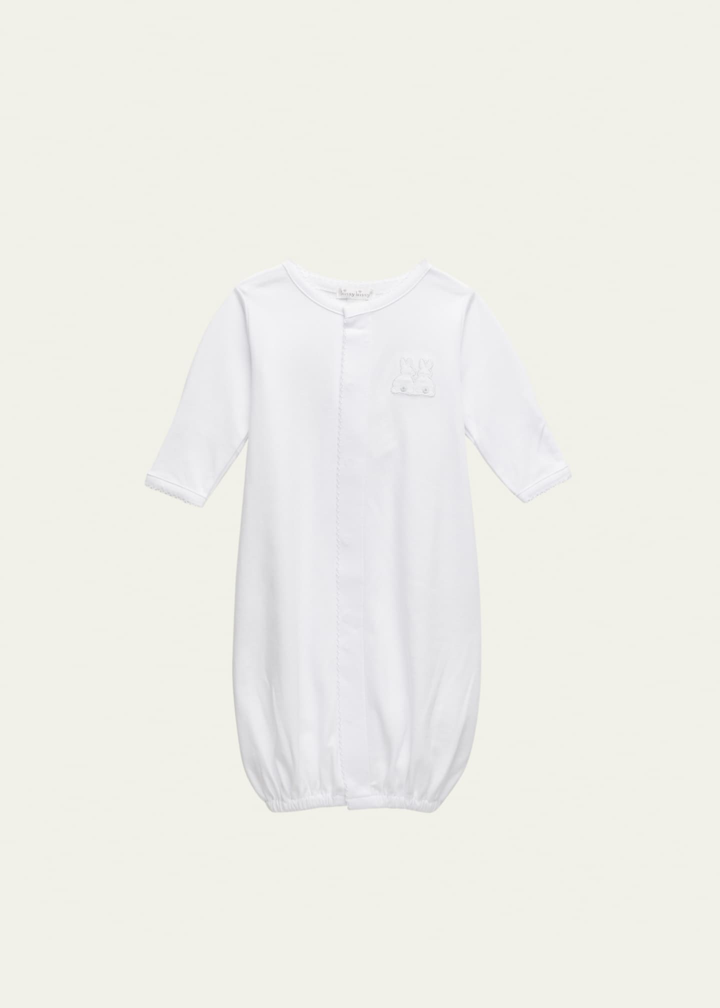 Kissy Kissy Kid's Bunny Applique Convertible Gown, Size Newborn