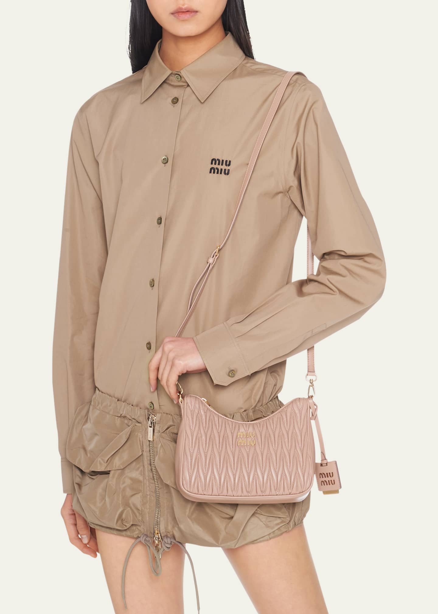 Miu Miu Matelasse Leather Crossbody Bag Bergdorf Goodman