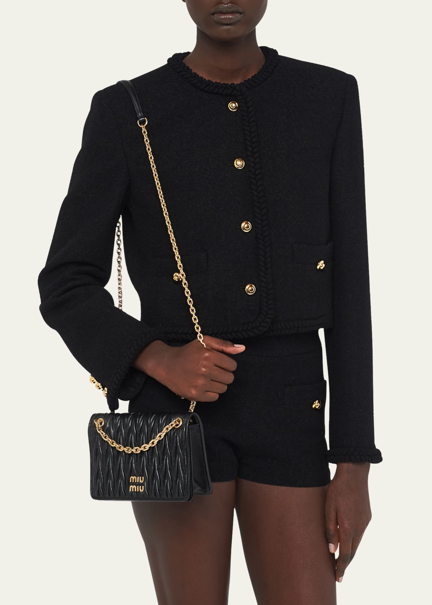 Miu Miu Padded Leather Top-Handle Bag - Bergdorf Goodman