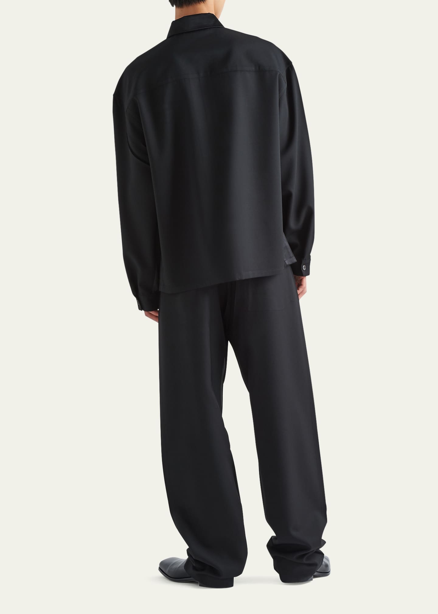 Prada Men s Pleated Wool Gabardine Pants Bergdorf Goodman
