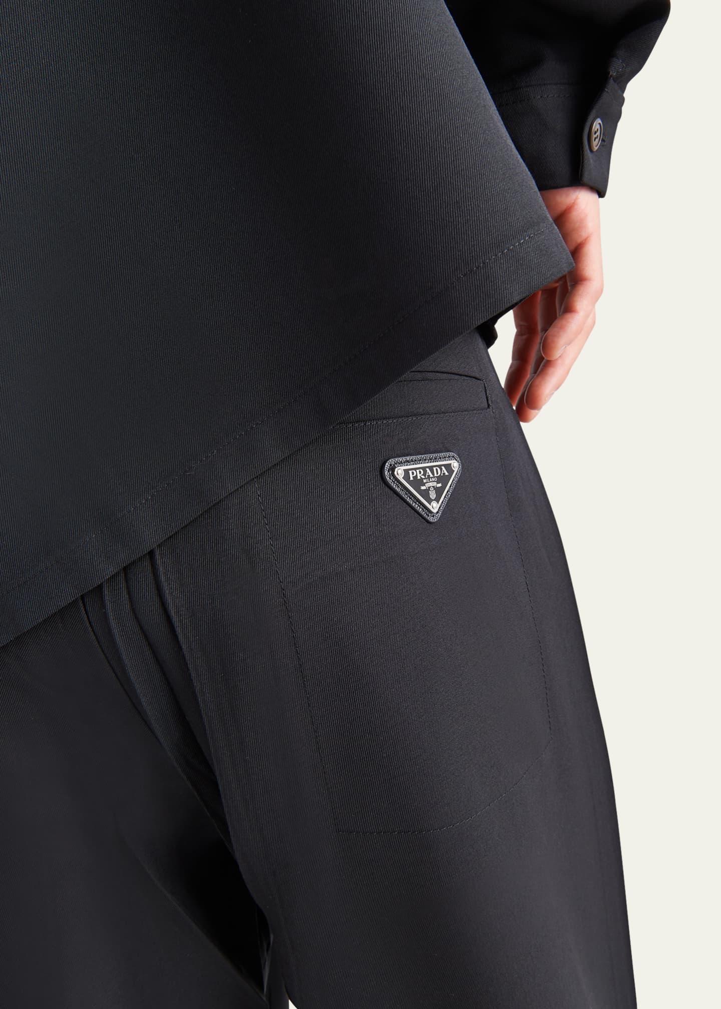 Prada nylon discount gabardine trousers