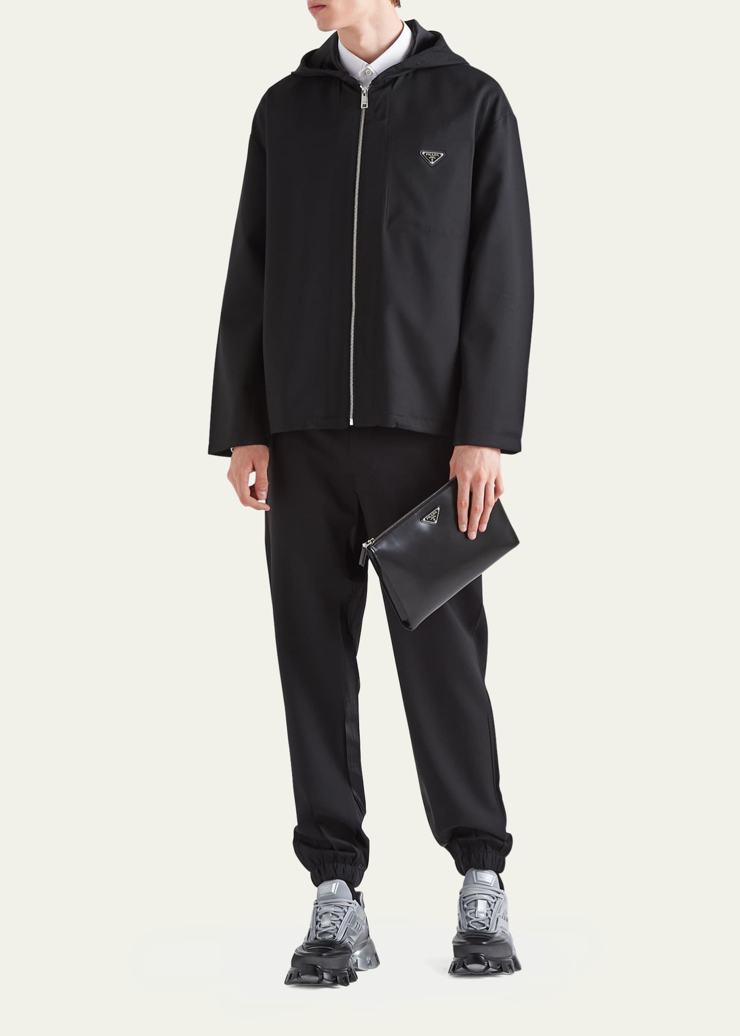 Prada Men's Stretch Gabardine Carrot Pants - Bergdorf Goodman