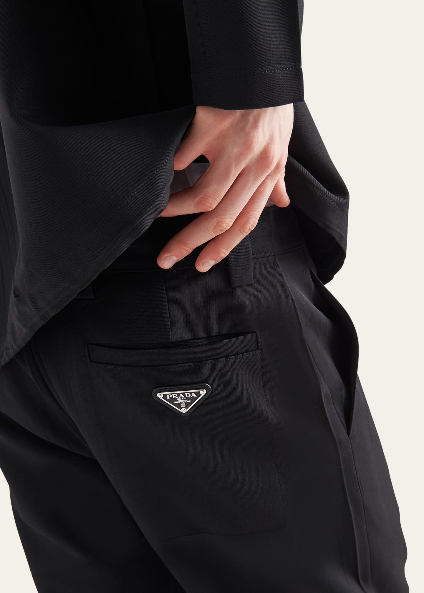 Prada Men s Pleated Gabardine Pants