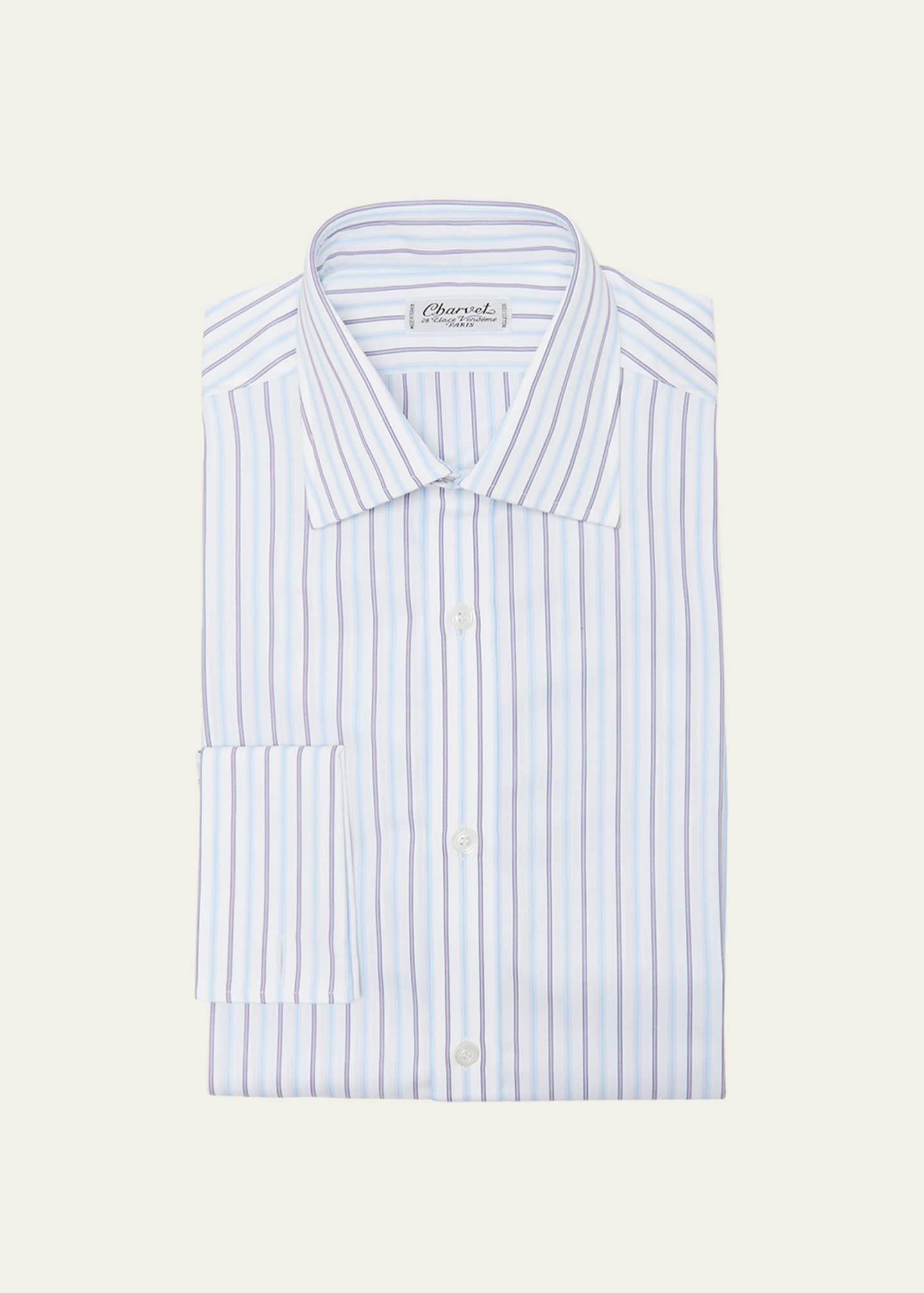 Charvet Men's Cotton Stripe Dress Shirt - Bergdorf Goodman