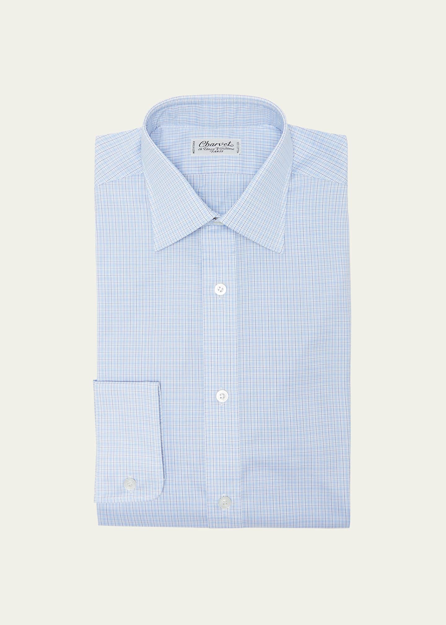 Charvet Men s Multi Check Cotton Dress Shirt Bergdorf Goodman
