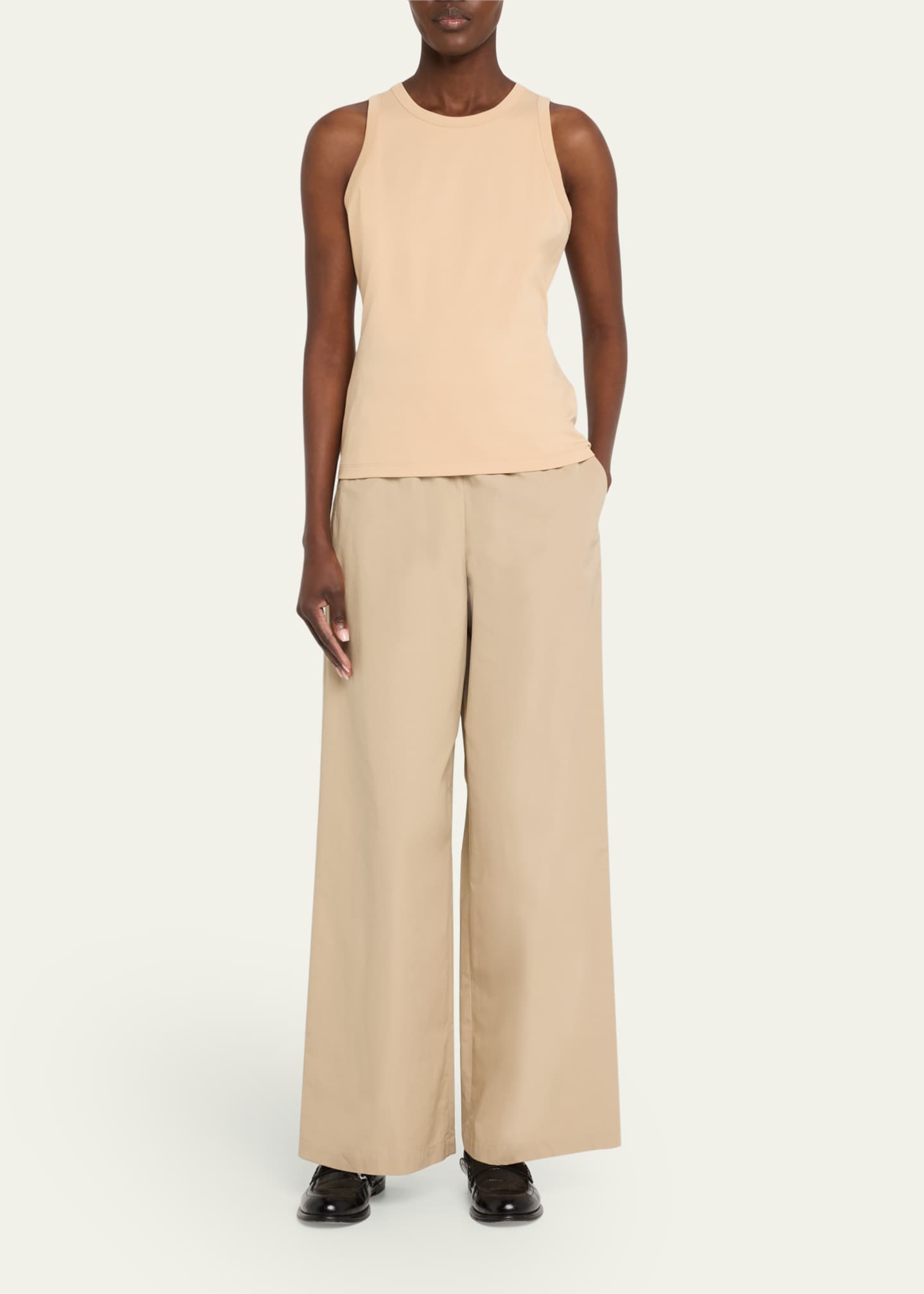 Lafayette 148 New York Swiss Cotton Rib Racerback Tank Image 2 of 5