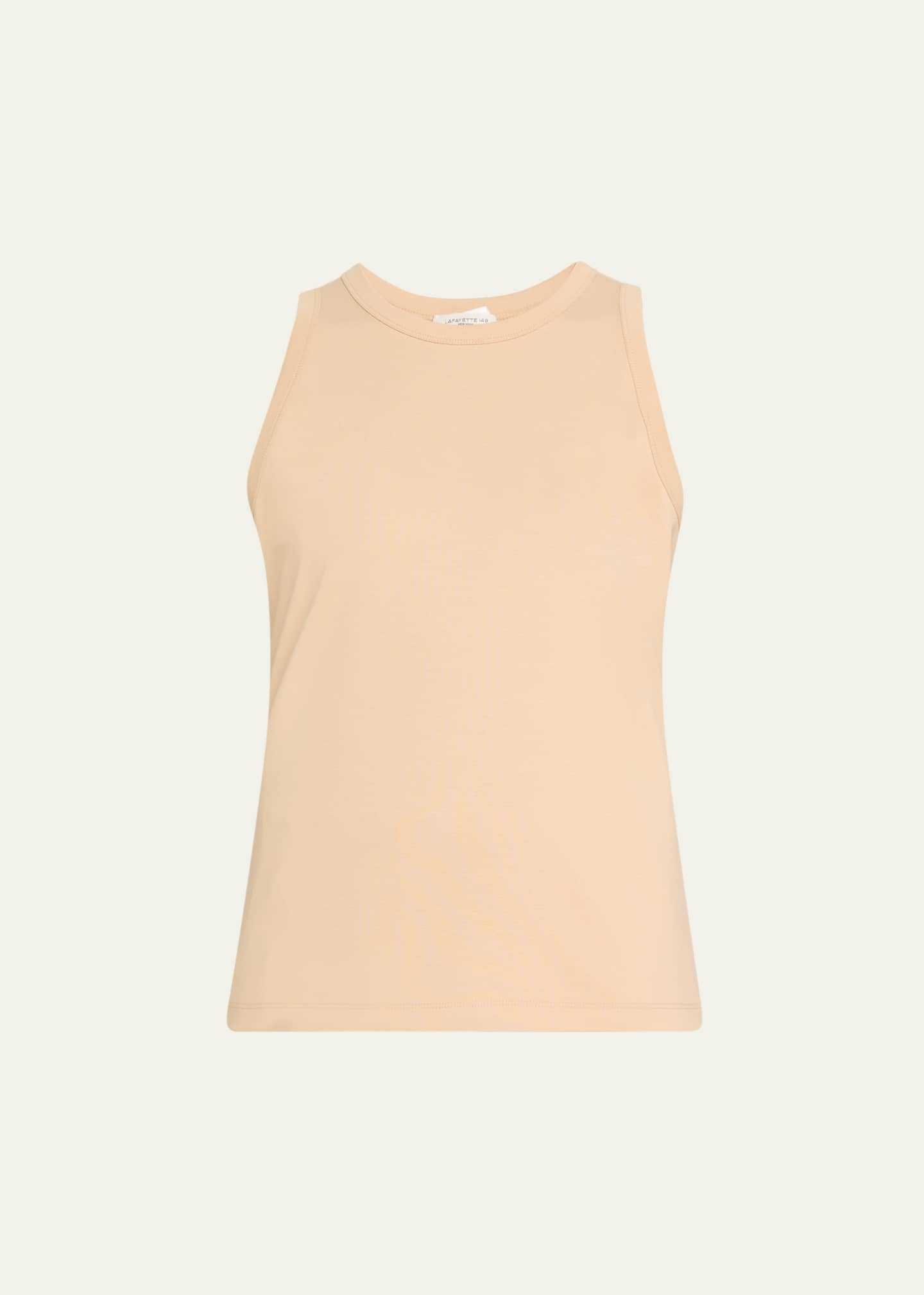 Lafayette 148 New York Swiss Cotton Rib Racerback Tank Image 1 of 5