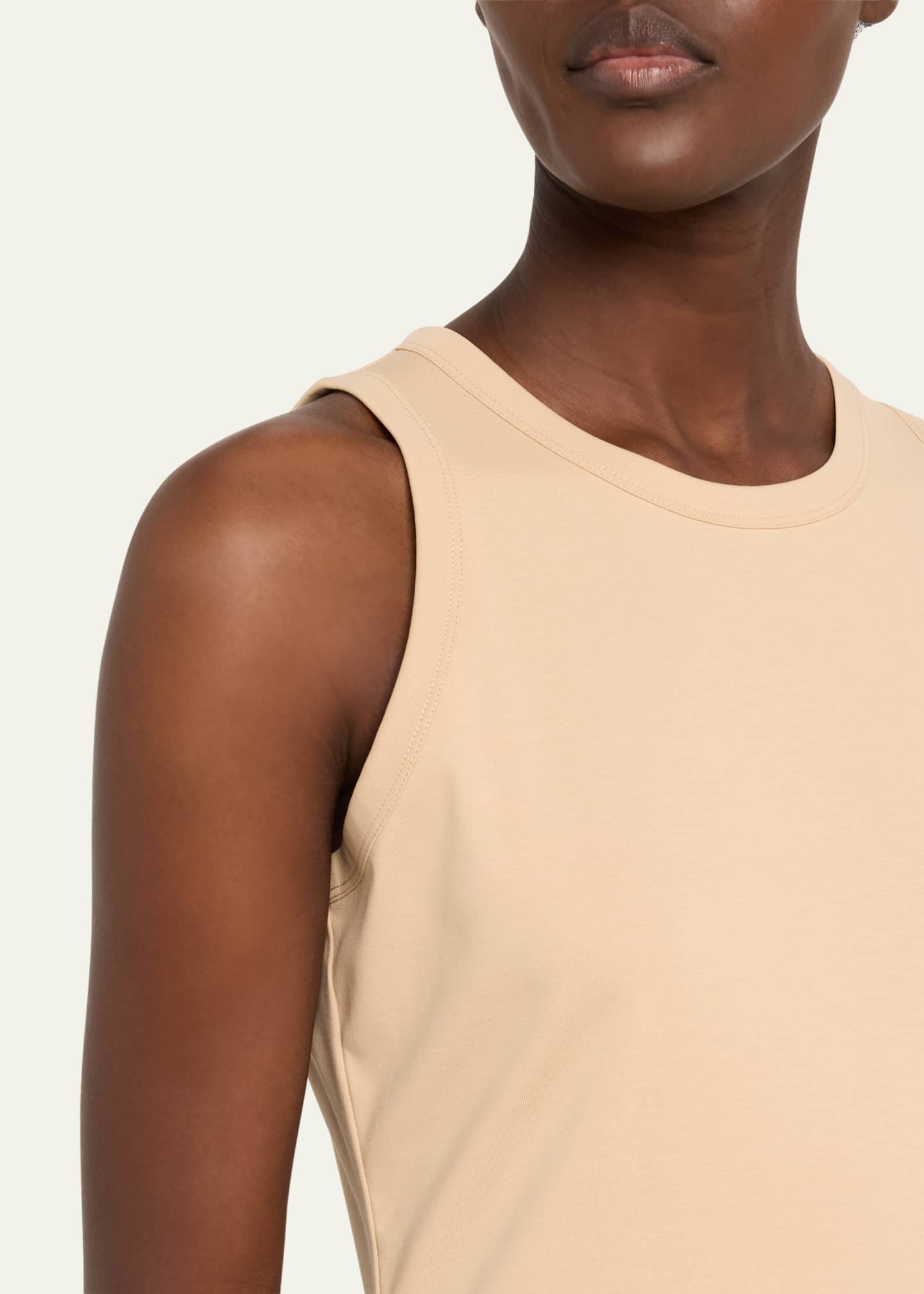 Lafayette 148 New York Swiss Cotton Rib Racerback Tank Image 5 of 5