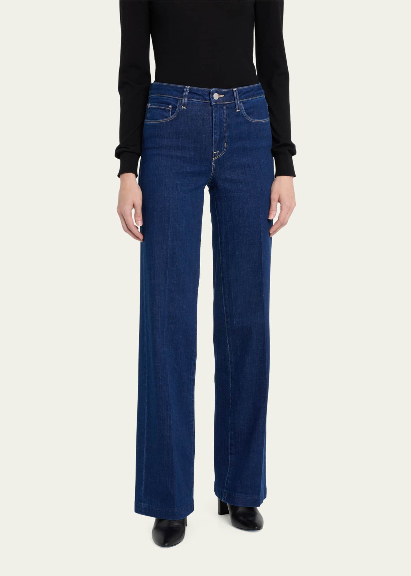 L'Agence Clayton High Rise Wide-Leg Jeans - Bergdorf Goodman