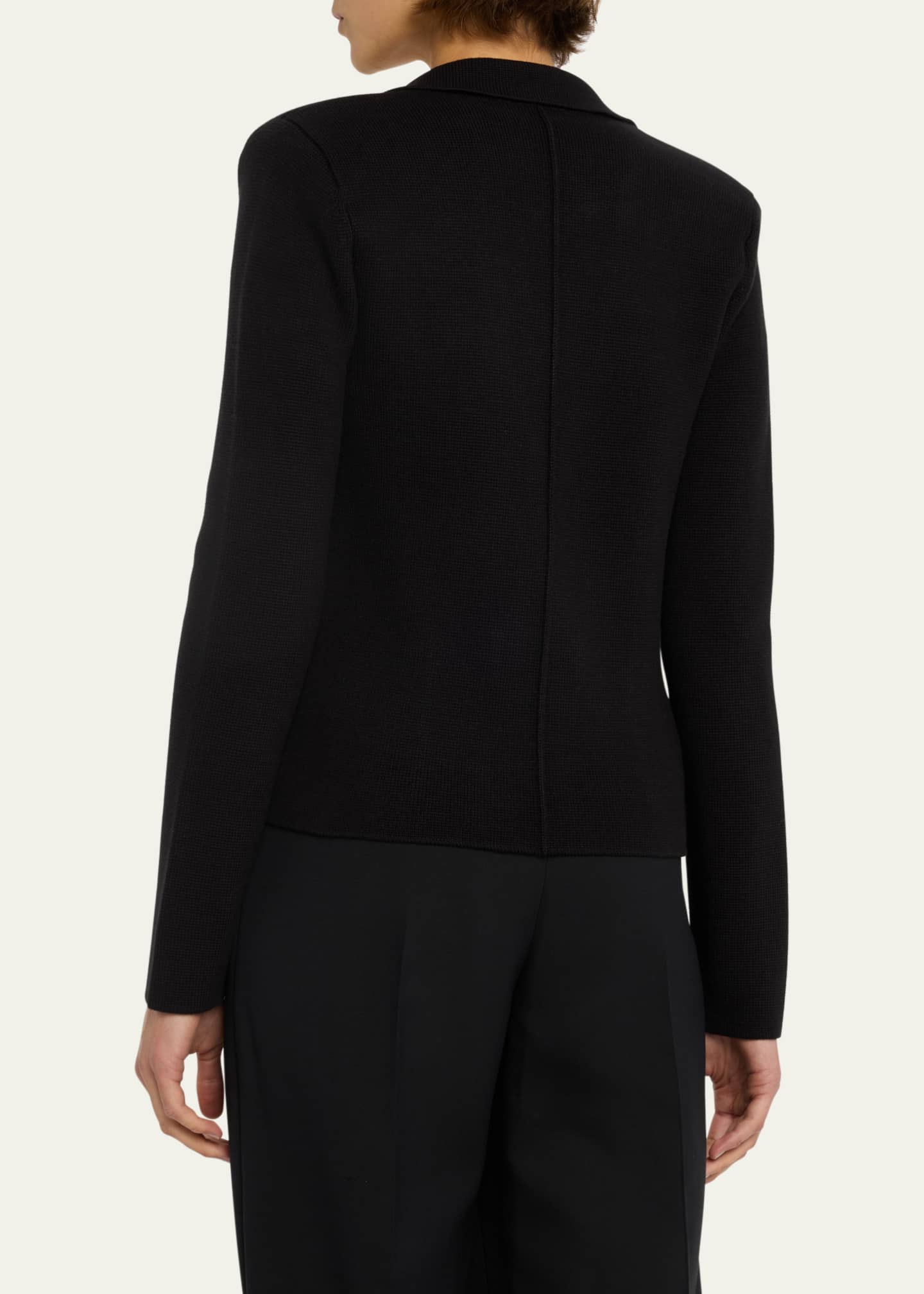 L'AGENCE Sofia Knit Blazer in Black