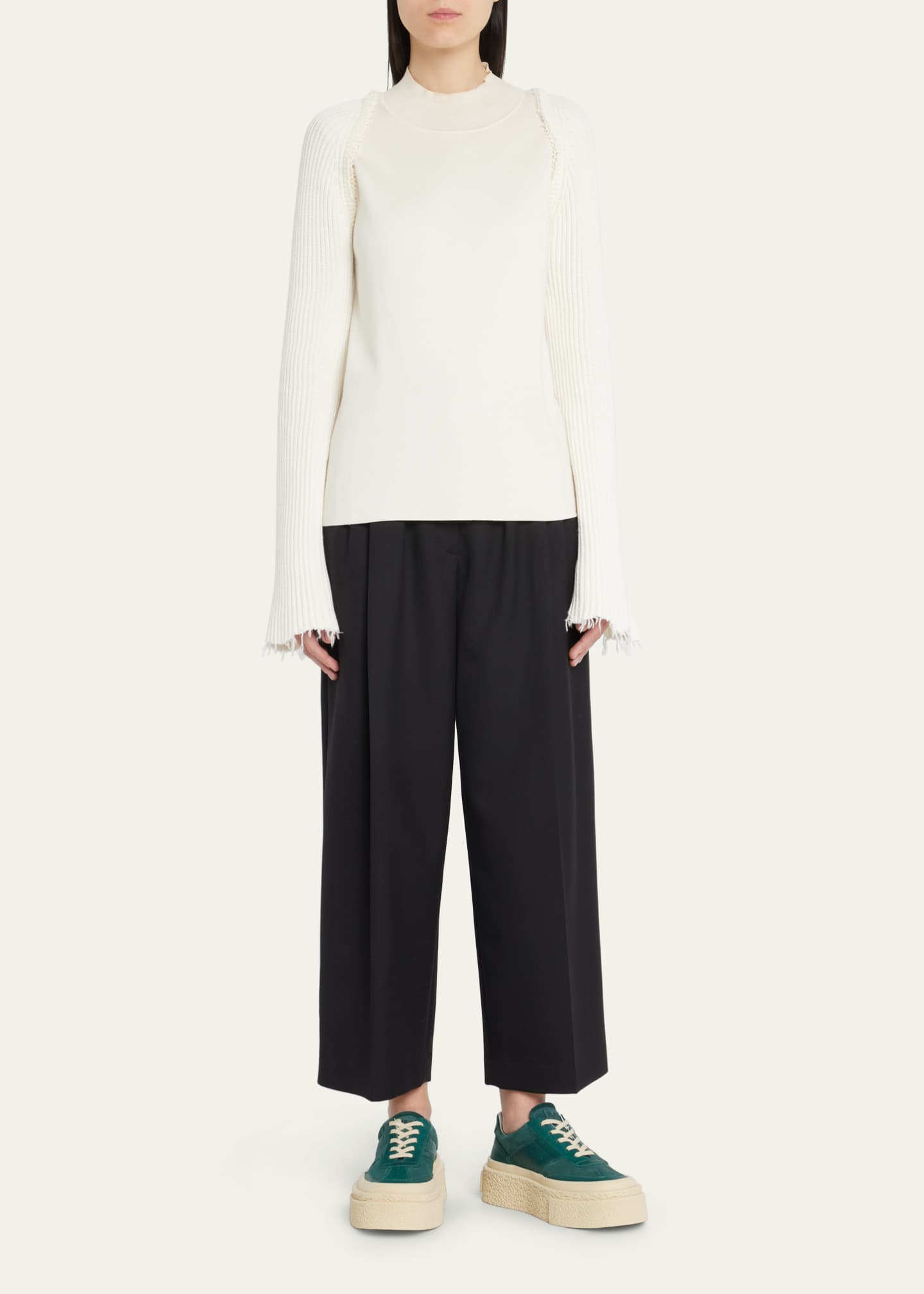 MM6 Maison Margiela Knit Distressed Shrug - Bergdorf Goodman