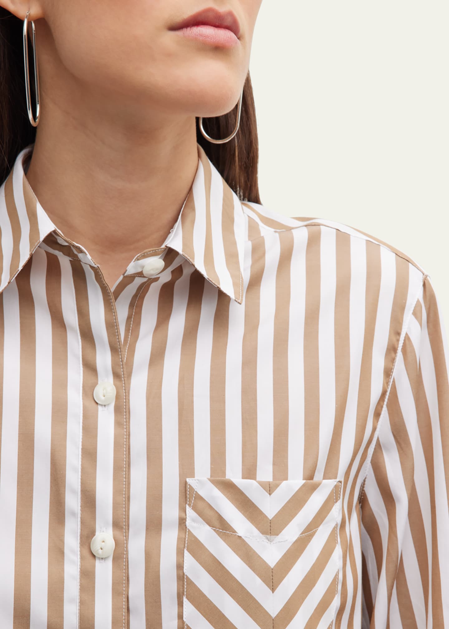 Rag & Bone Maxine Striped Button-Front Shirt Image 5 of 5