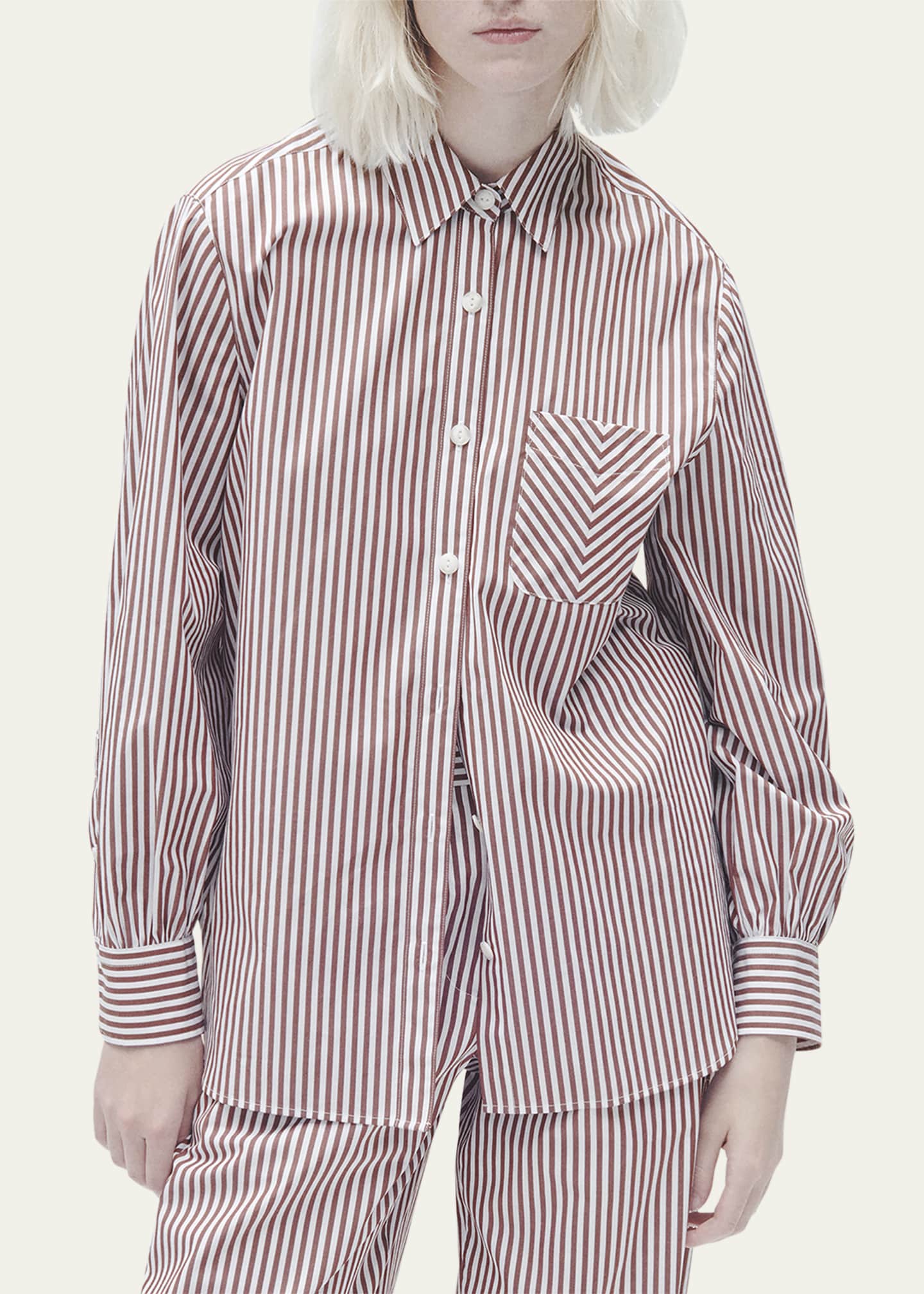 Rag & Bone Maxine Striped Button-Front Shirt Image 4 of 5