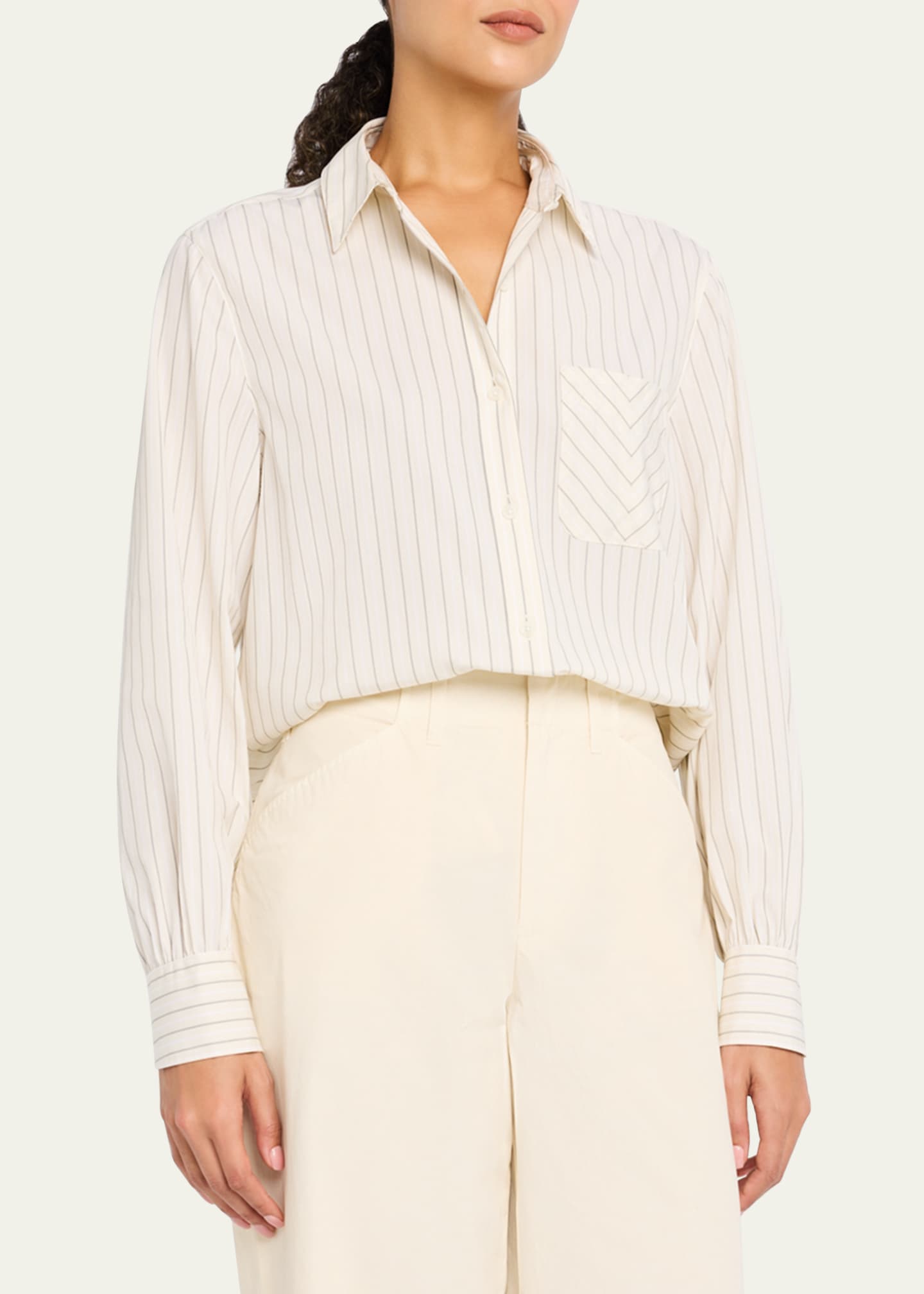 Rag & Bone Maxine Striped Button-Front Shirt Image 4 of 5
