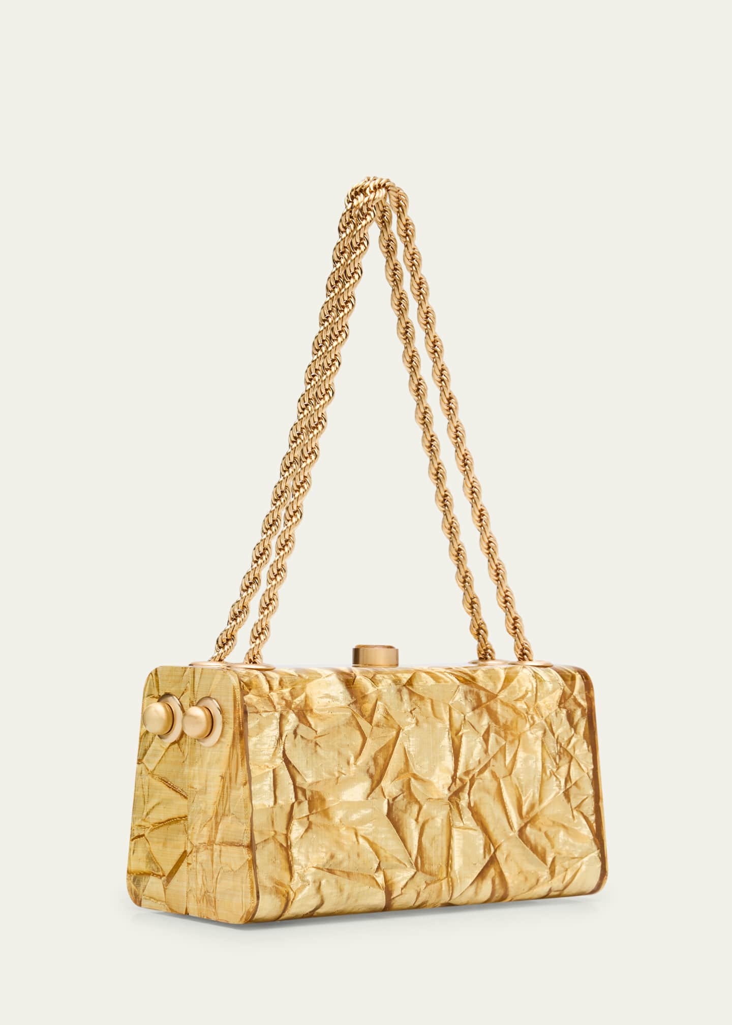 Cult Gaia Hajar Crinkled Acrylic Chain Shoulder Bag Image 3 of 6