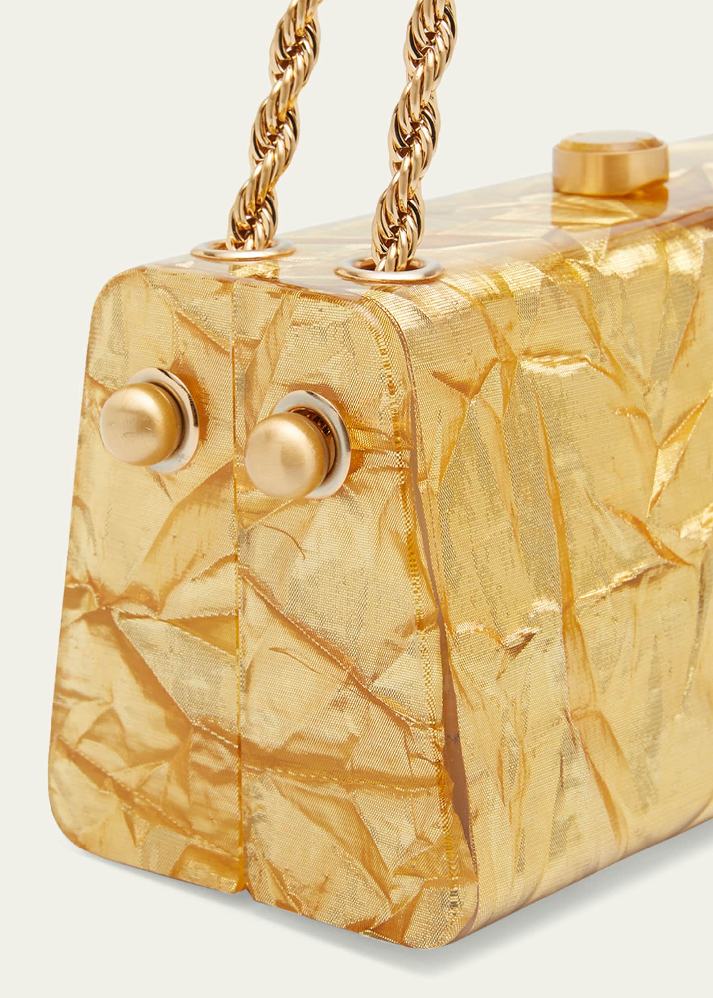 Cult Gaia Hajar Crinkled Acrylic Chain Shoulder Bag Image 6 of 6
