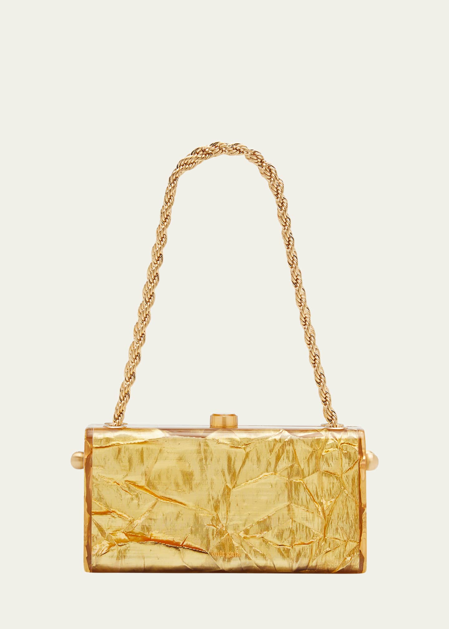 Cult Gaia Hajar Crinkled Acrylic Chain Shoulder Bag Image 1 of 6