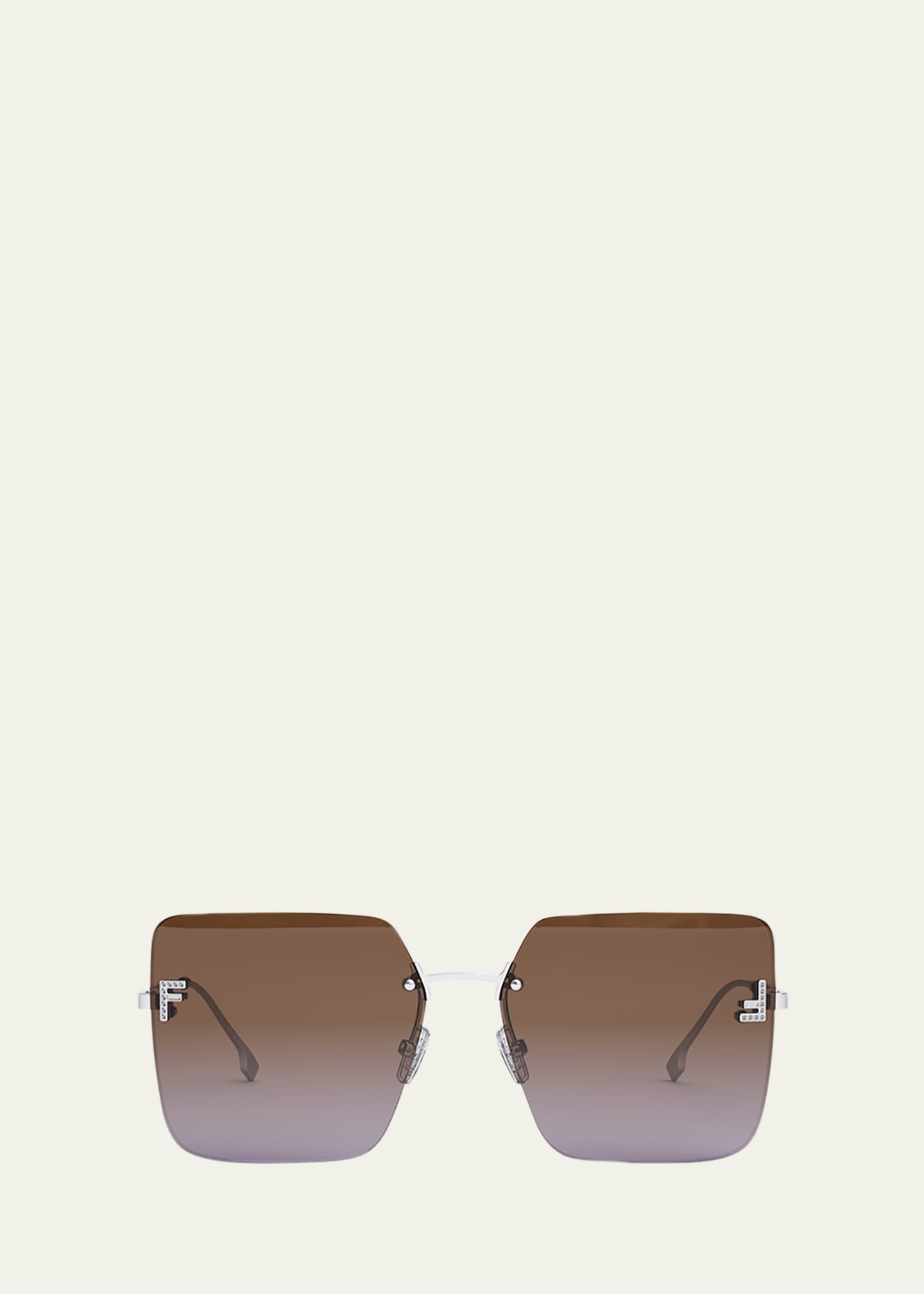 Fendi F Monogram Rimless Metal Butterfly Sunglasses Bergdorf Goodman